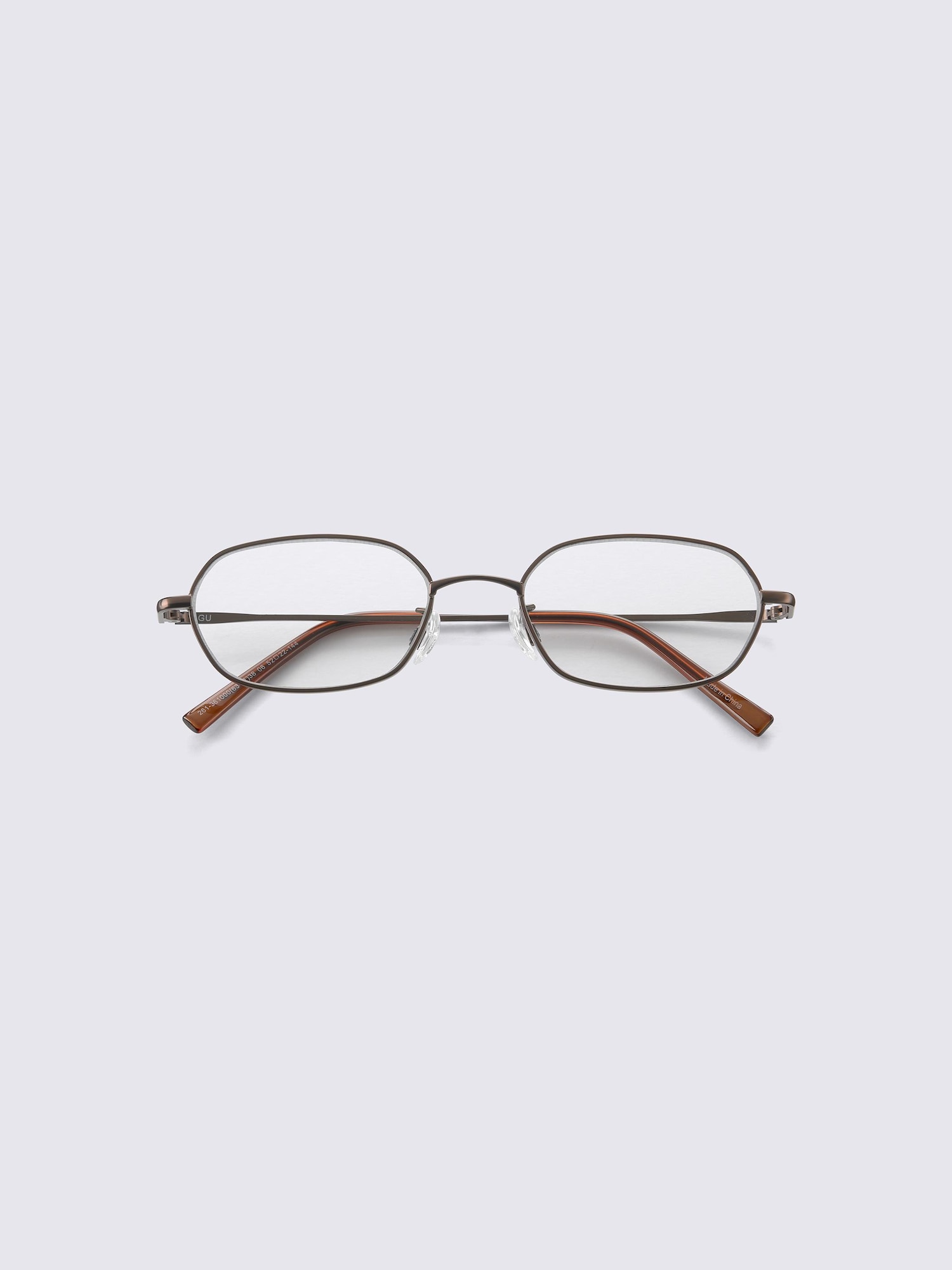 UVカットヘキサゴンメタルサングラス - 38 DARK BROWN