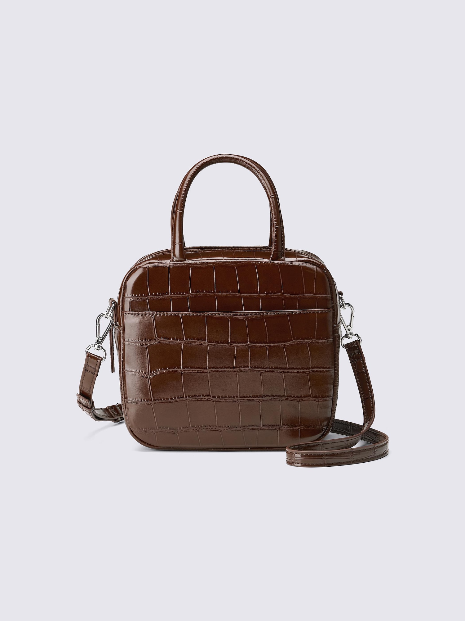 スクエアボストンバッグ - 38 DARK BROWN