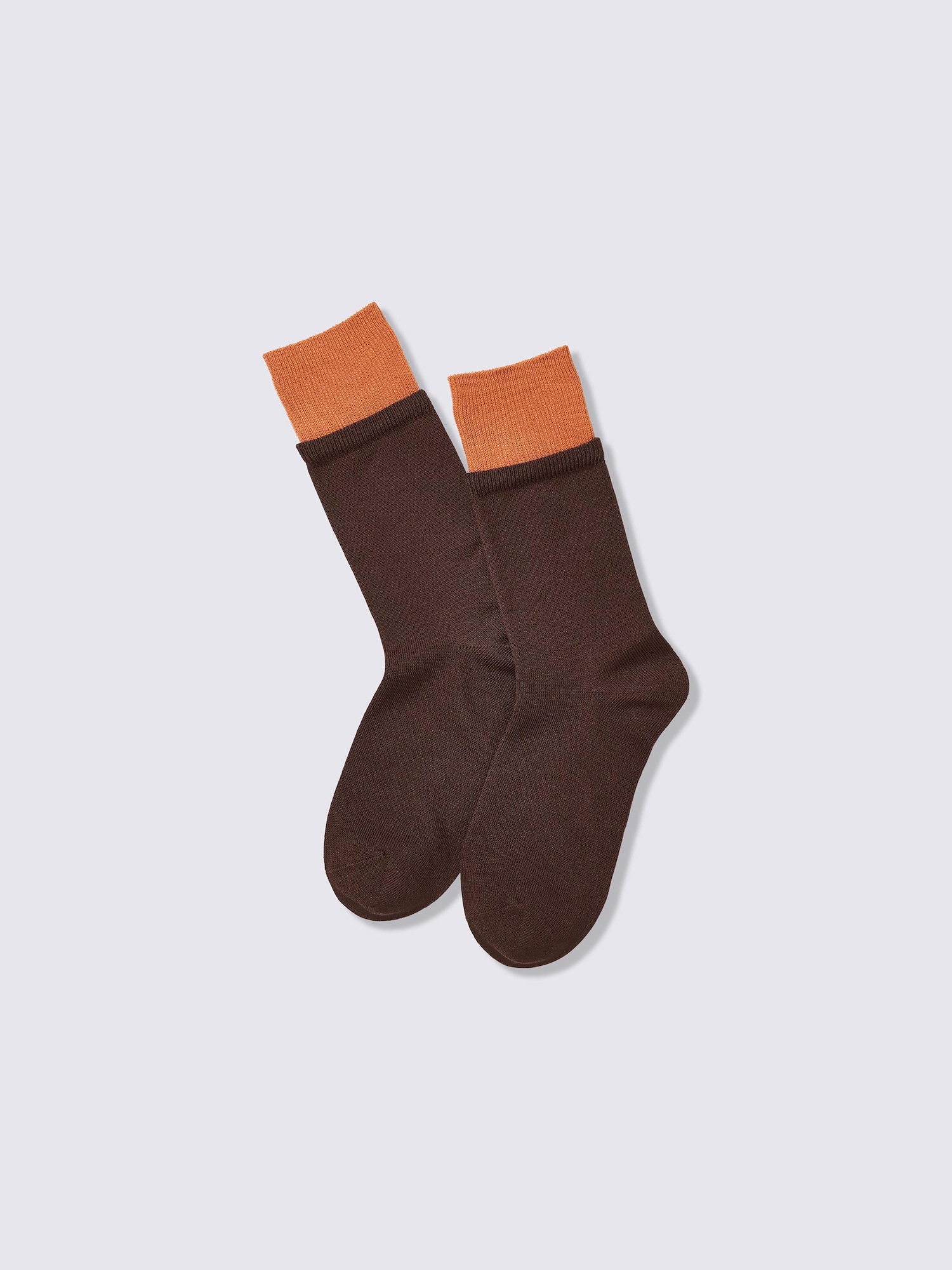 クルーソックス(ツートーン) - 38 DARK BROWN