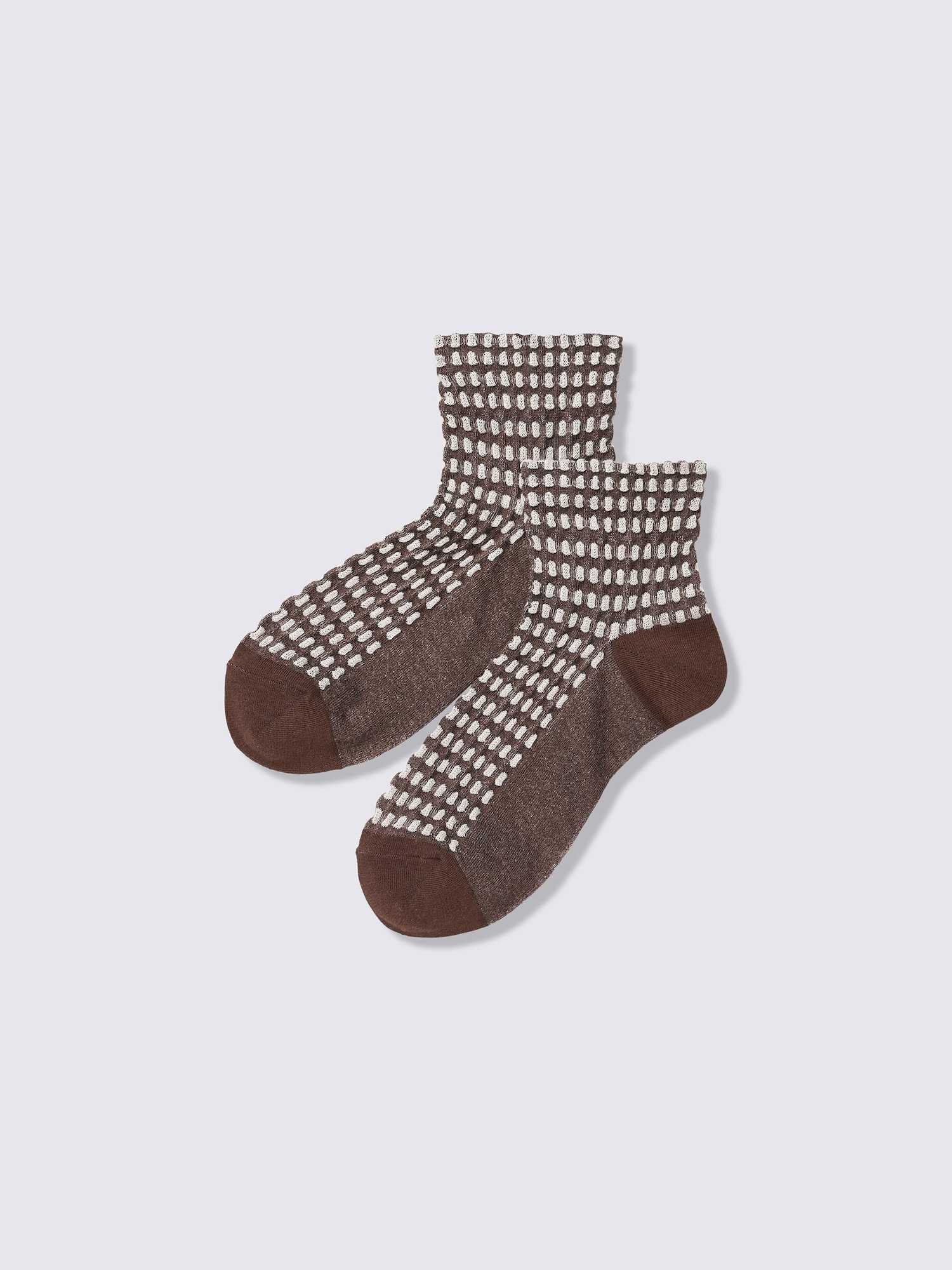 アンクルソックス(テクスチャー) - 38 DARK BROWN