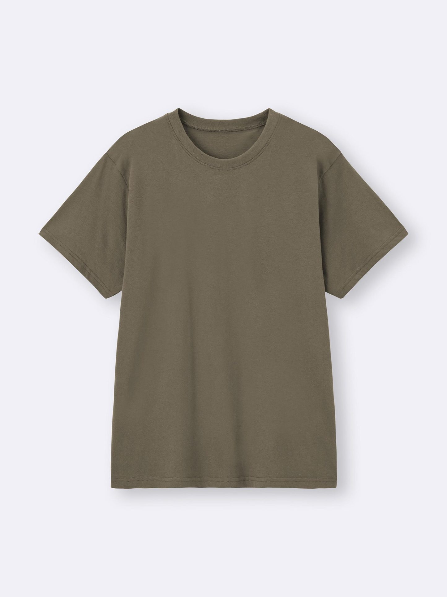 コットンカラークルーネックT - 39 DARK BROWN