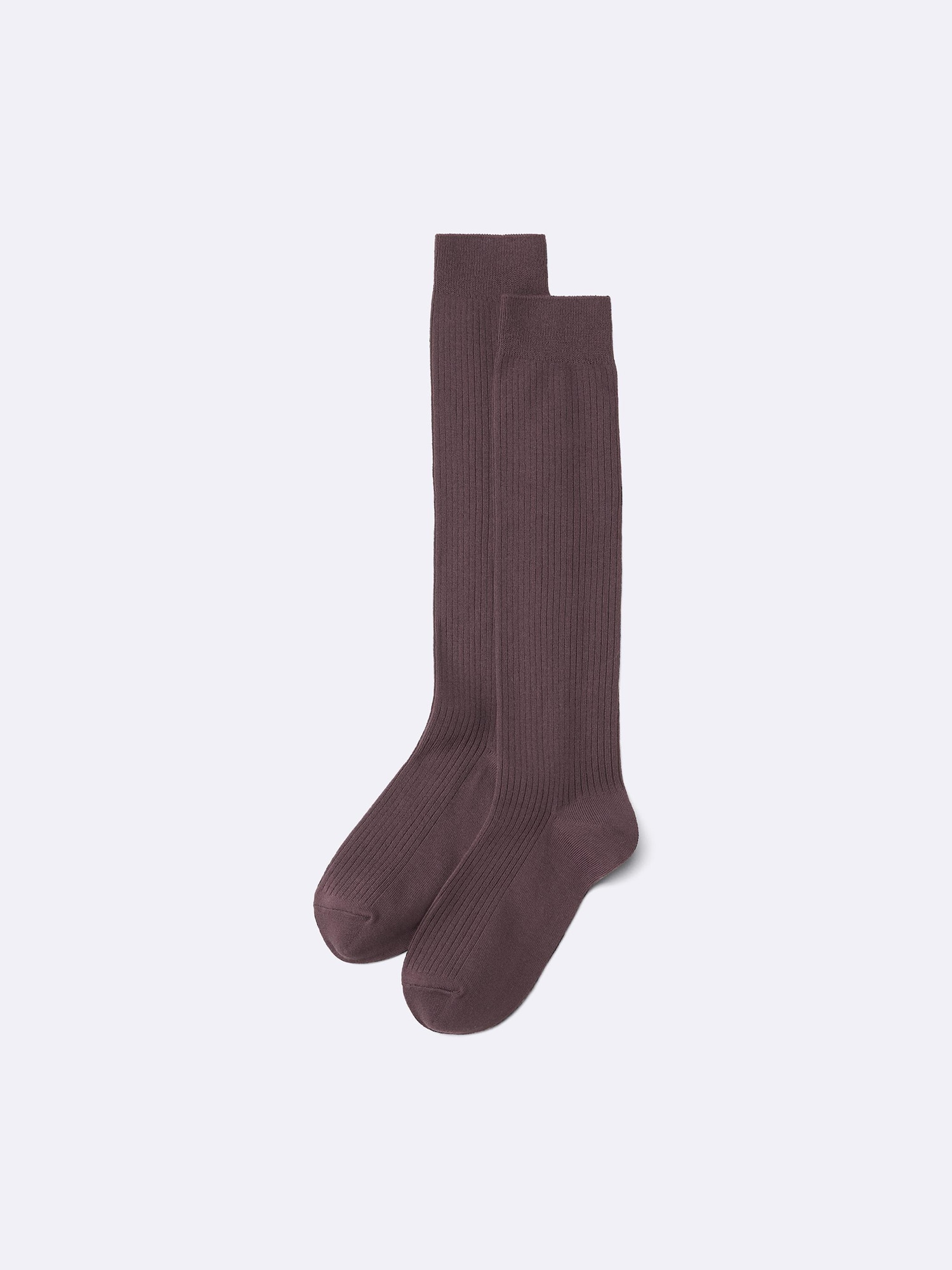 リブハイソックス - 39 DARK BROWN