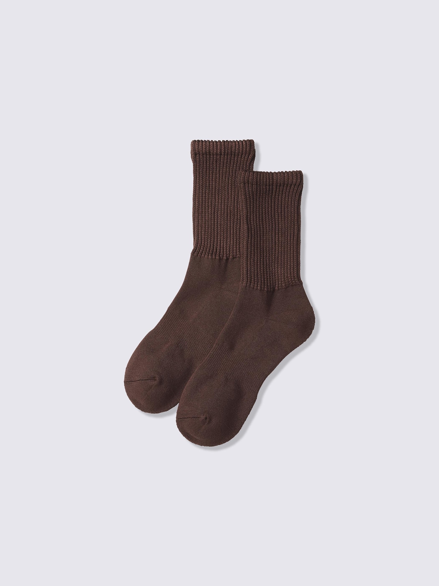 ウォームリブパイルクルーソックスB - 39 DARK BROWN