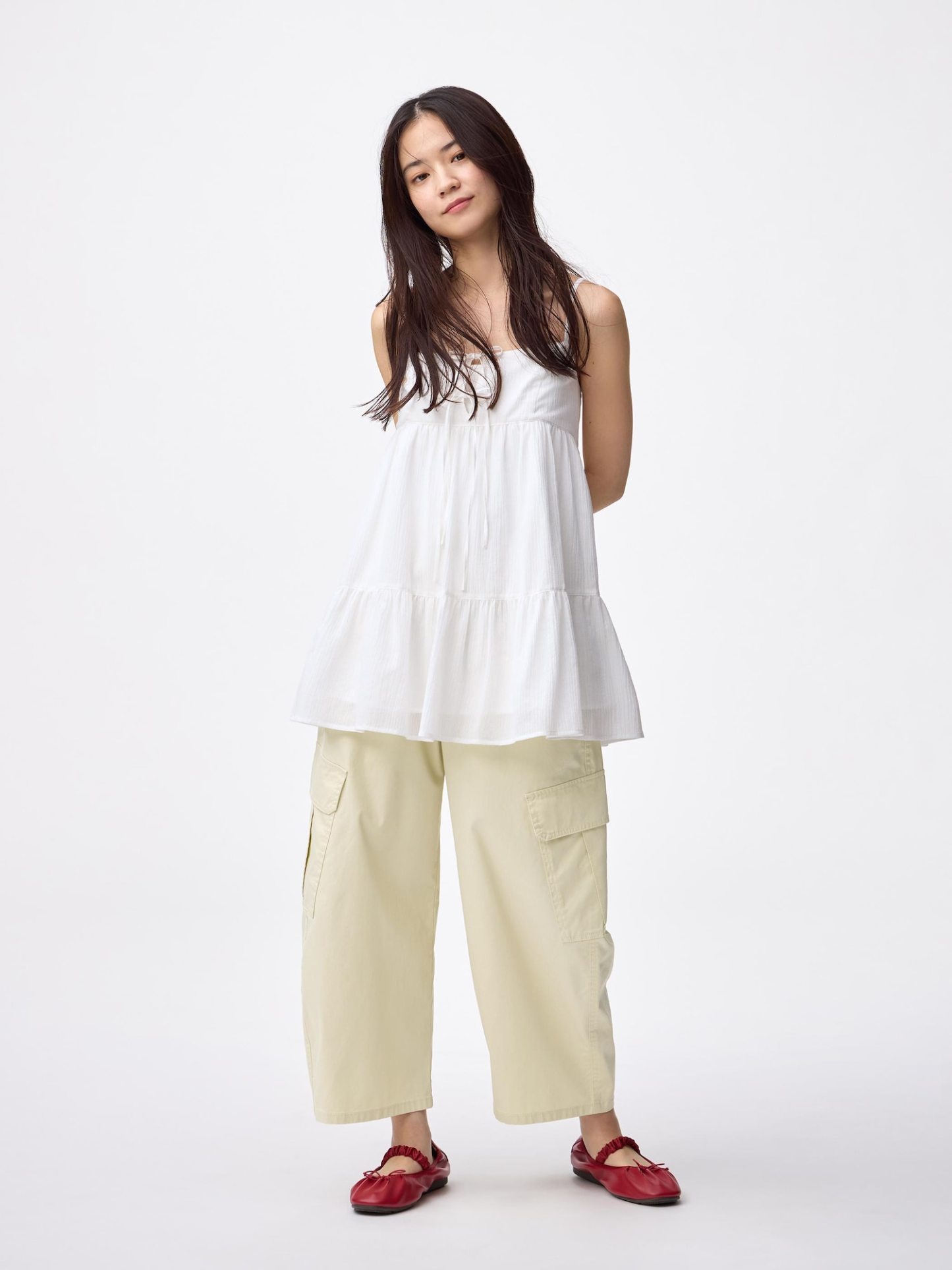 カーゴバレルアンクルパンツ(丈短め57.0cm) - 40 CREAM
