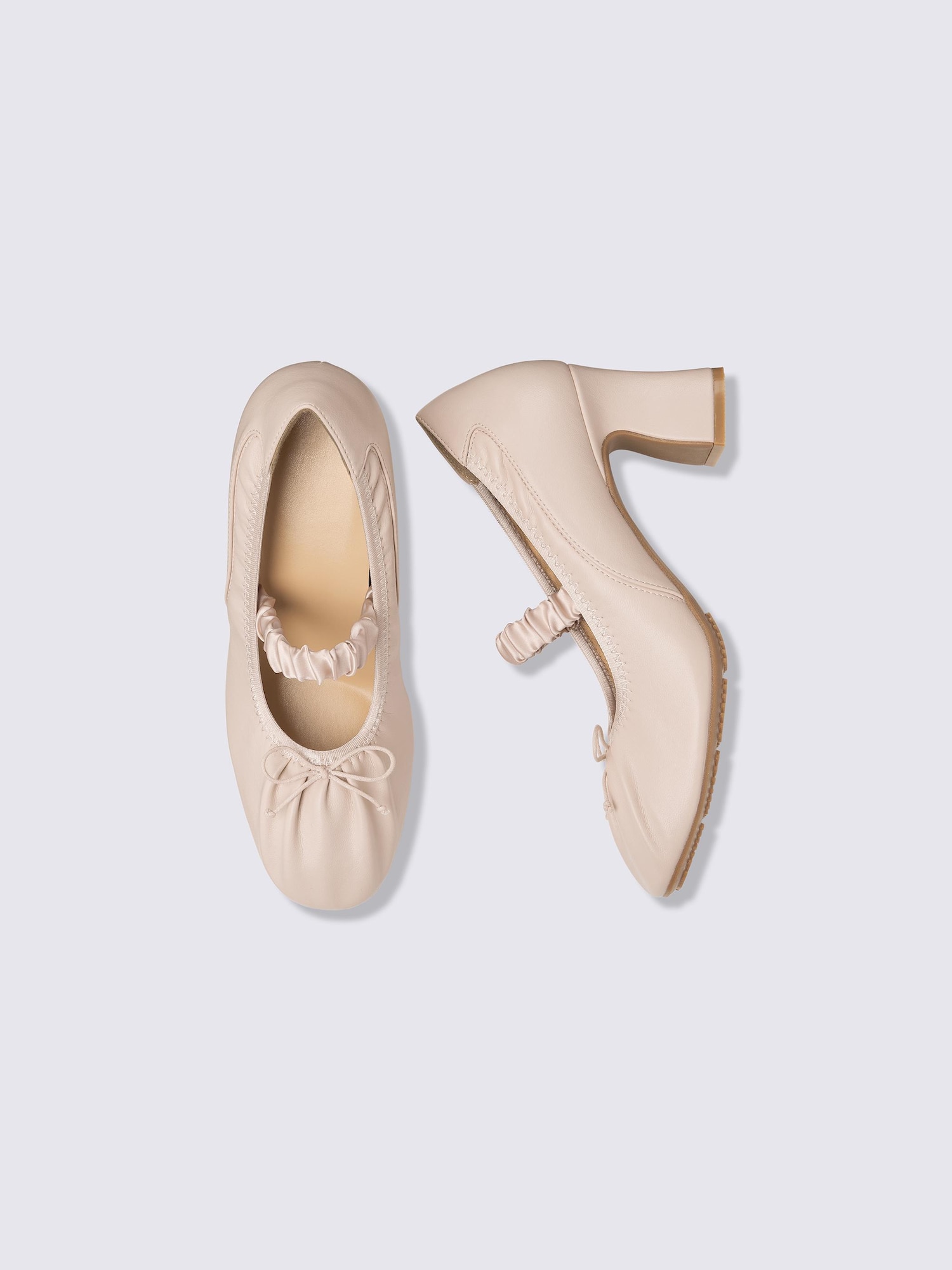 ストラップバレエパンプス - 40 CREAM
