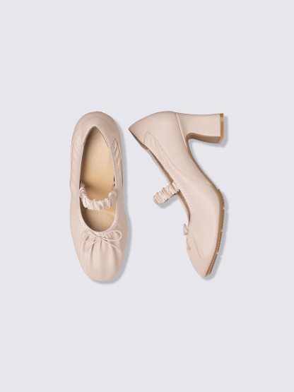 ストラップバレエパンプス - 40 CREAM