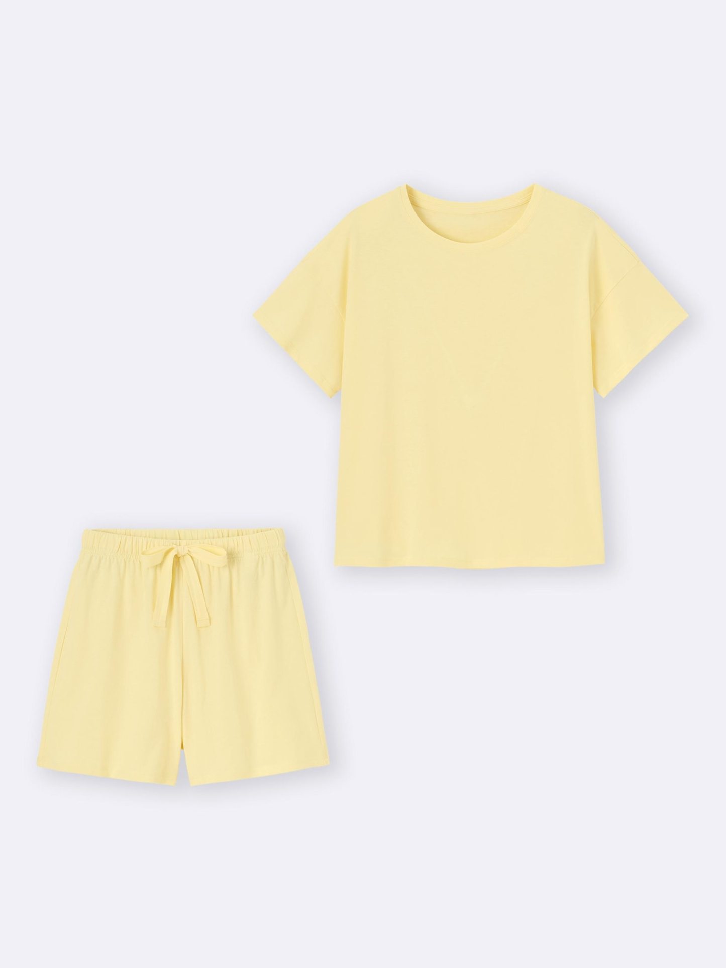 コットンカラーラウンジセット(半袖&ショートパンツ) - 41 YELLOW