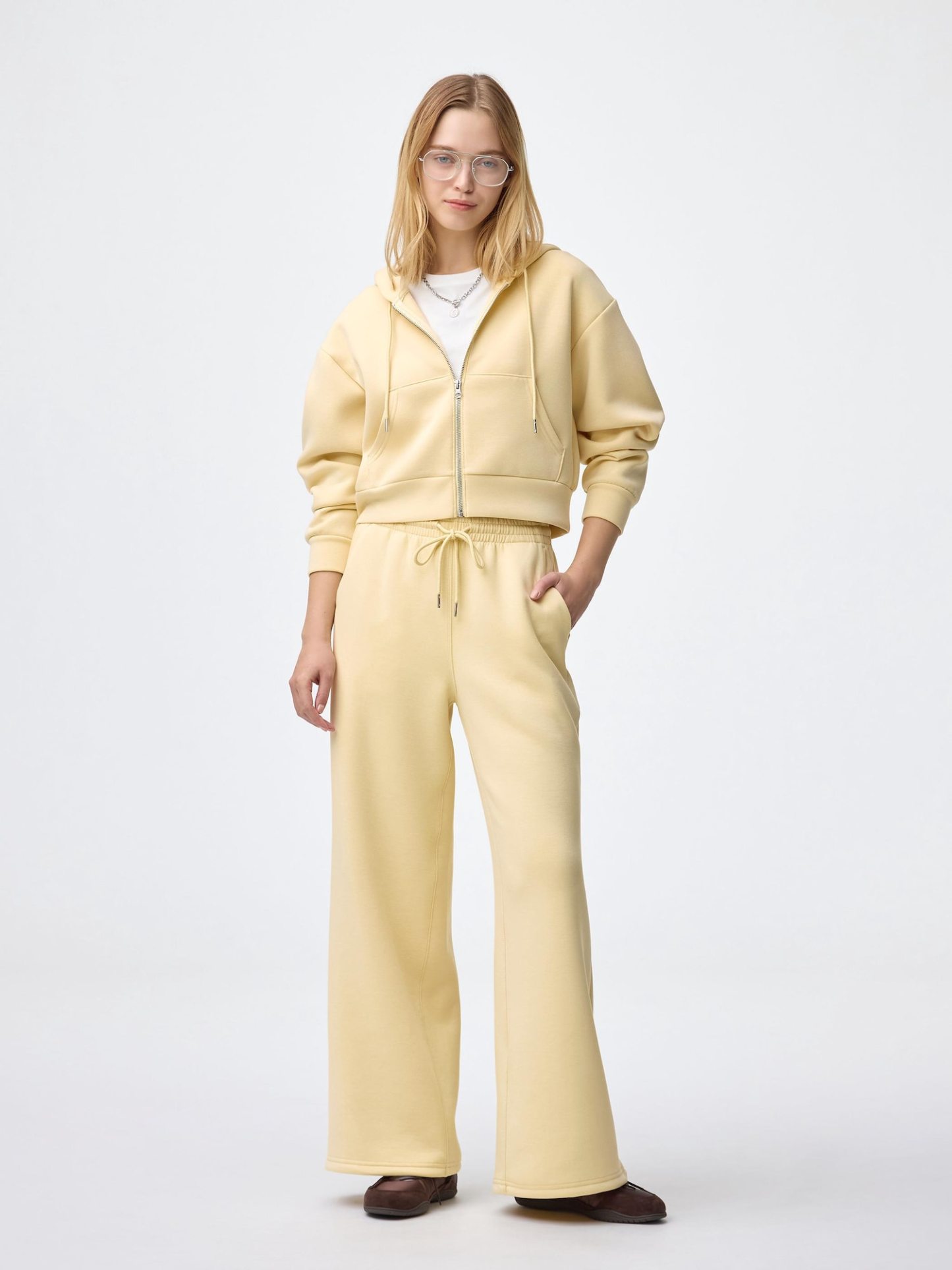 パフスウェットバギーパンツ(丈長め76.0cm) - 42 YELLOW