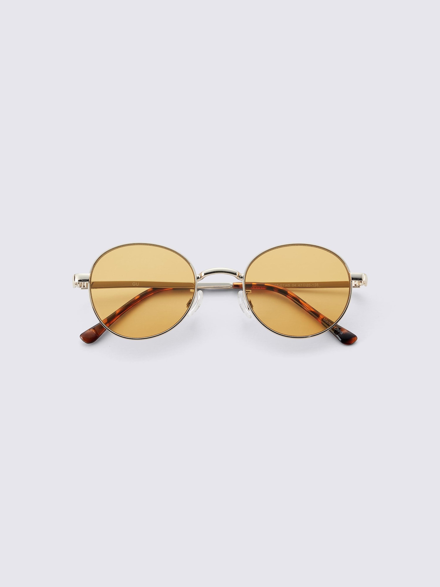 UVカットラウンドメタルサングラス - 45 YELLOW