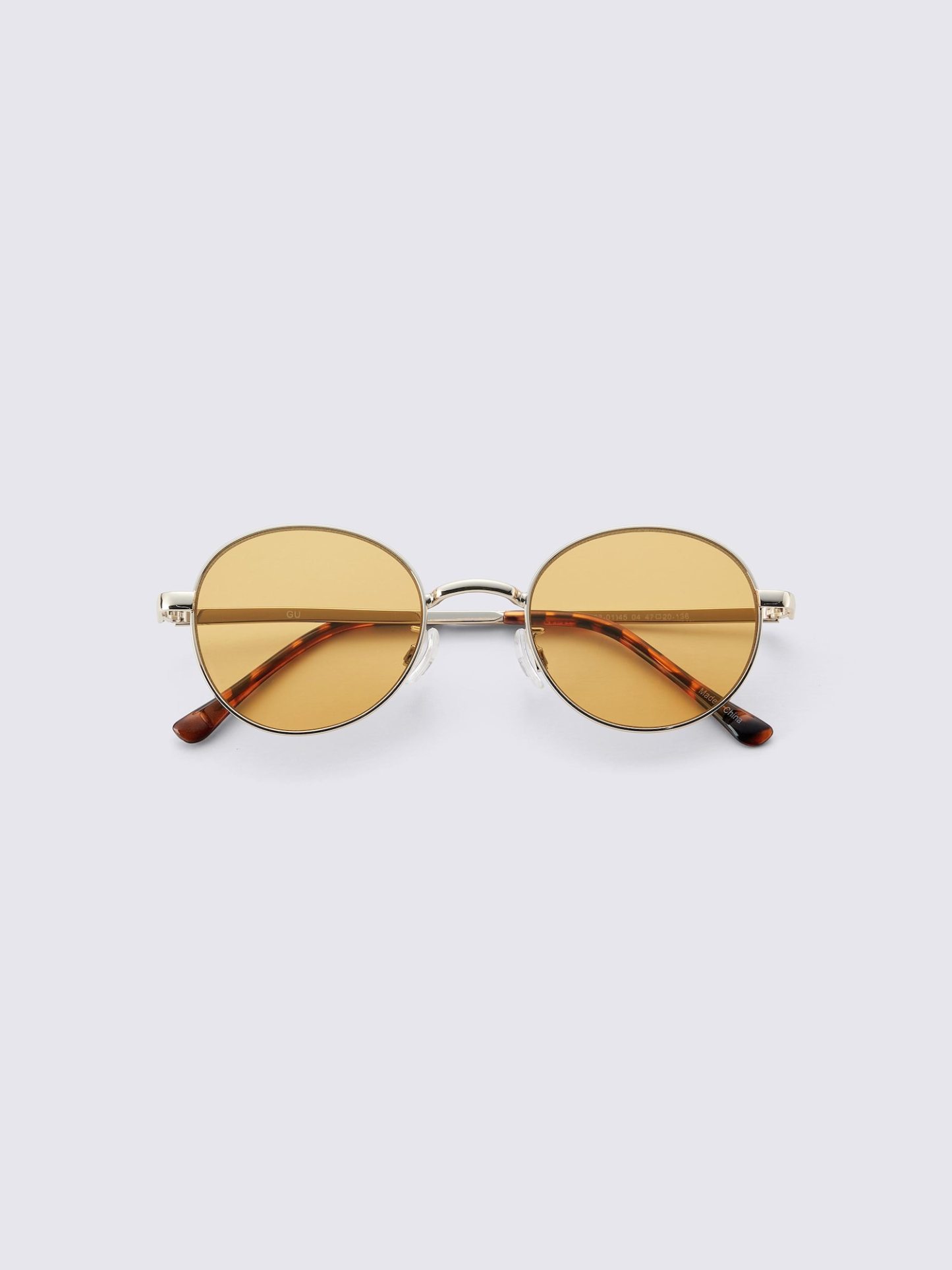 UVカットラウンドメタルサングラス - 45 YELLOW