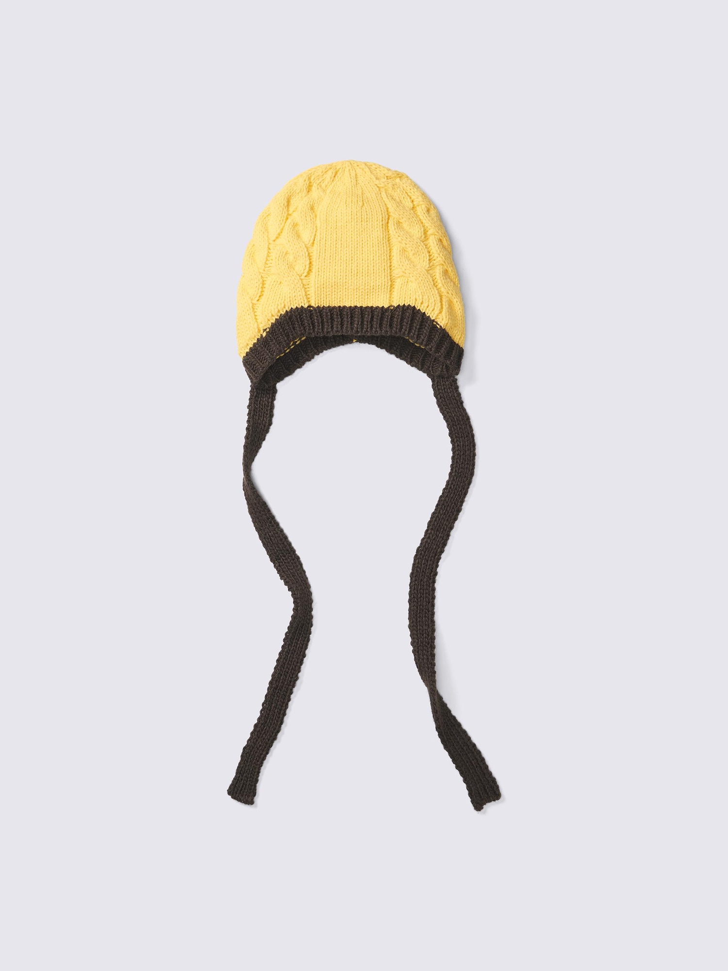 ケーブルニットボンネット - 45 YELLOW