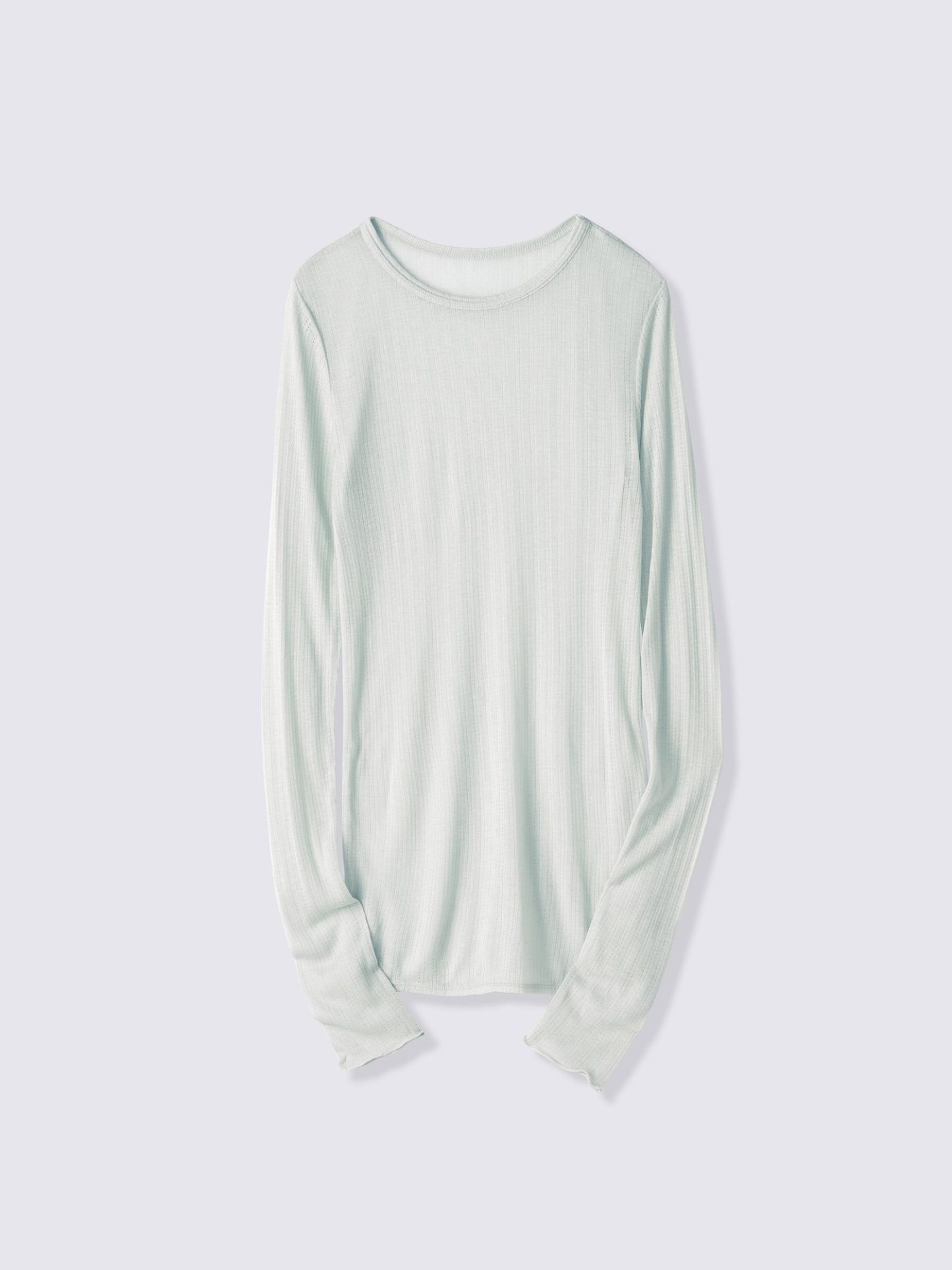 ウォームポインテールクルーネックT(12分袖) - 50 LIGHT GREEN