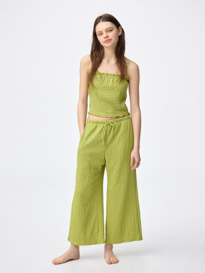 シャーリングアンクルパンツ - 52 GREEN