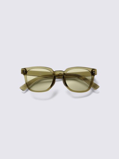 UVカットスクエアウェリントンサングラス - 54 GREEN