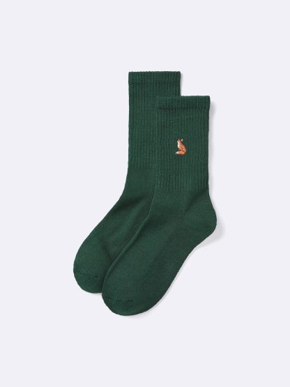 スタイルヒートパイルクルーソックス(刺繍)(2025年度冬商品) - 58 DARK GREEN