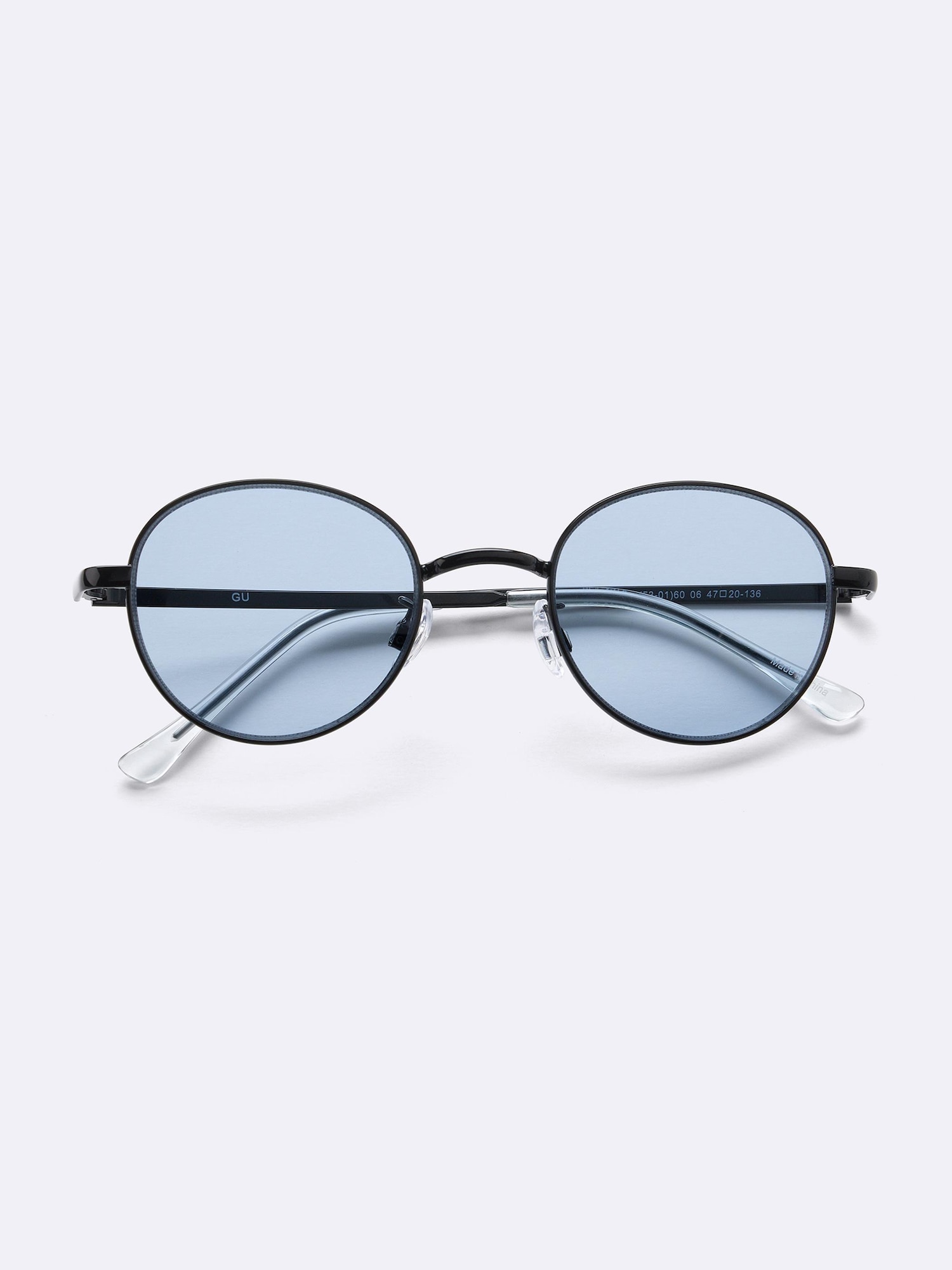 UVカットラウンドメタルサングラス(2025年度秋商品) - 60 LIGHT BLUE