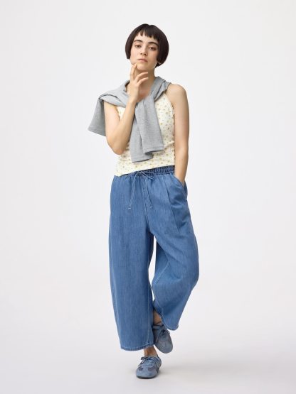 ライトデニムバレルアンクルパンツ(丈短め57.0cm) - 64 BLUE