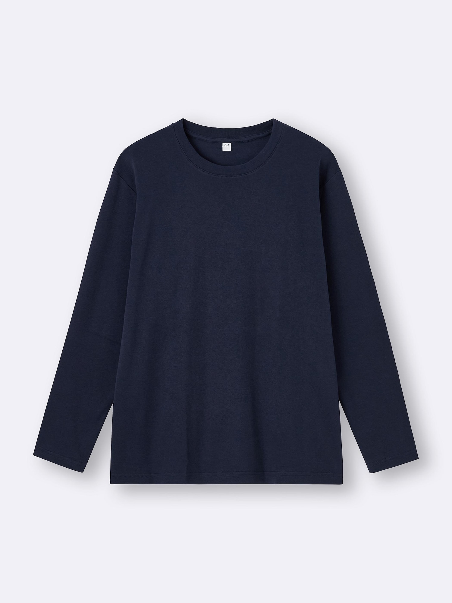 ソフトコットンクルーネックT(長袖) - 69 NAVY