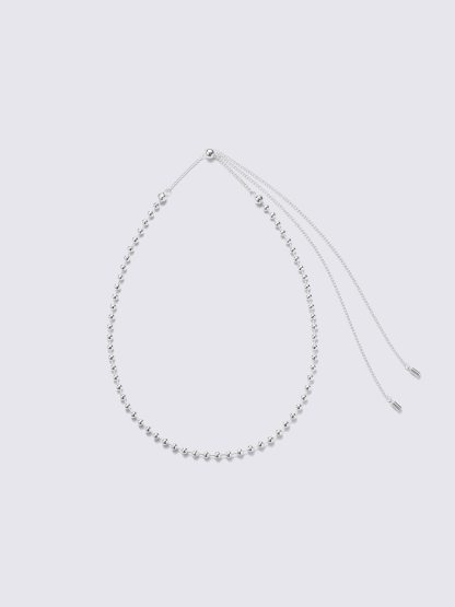 ボールチェーンネックレス - 85 SILVER