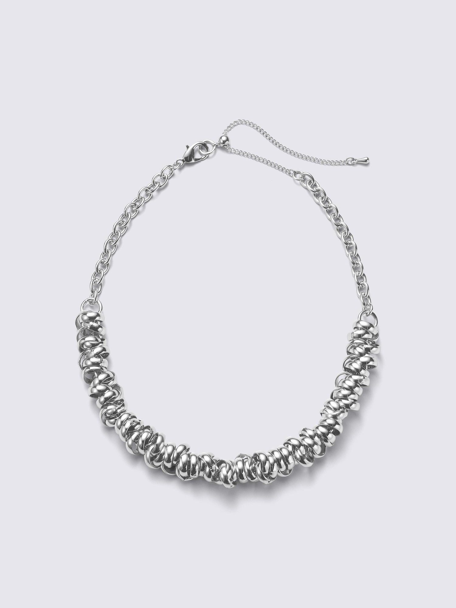 リングチェーンネックレス - 85 SILVER
