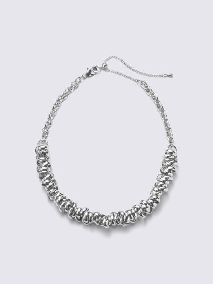 リングチェーンネックレス - 85 SILVER