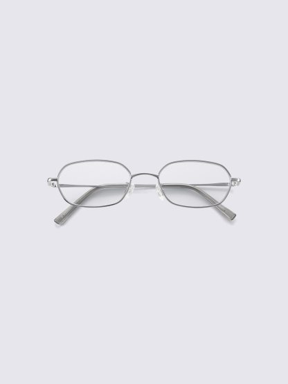 UVカットヘキサゴンメタルサングラス - 85 SILVER