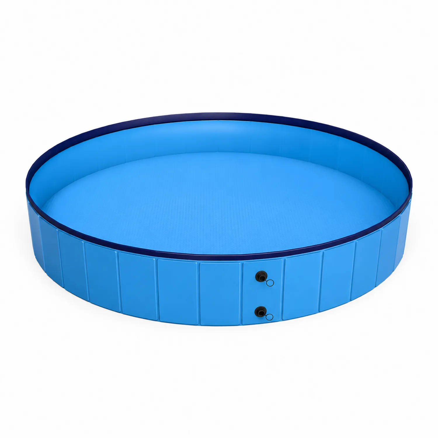 Piscina Redonda Plegable de PVC 160cm Azul-Rusticvillaa