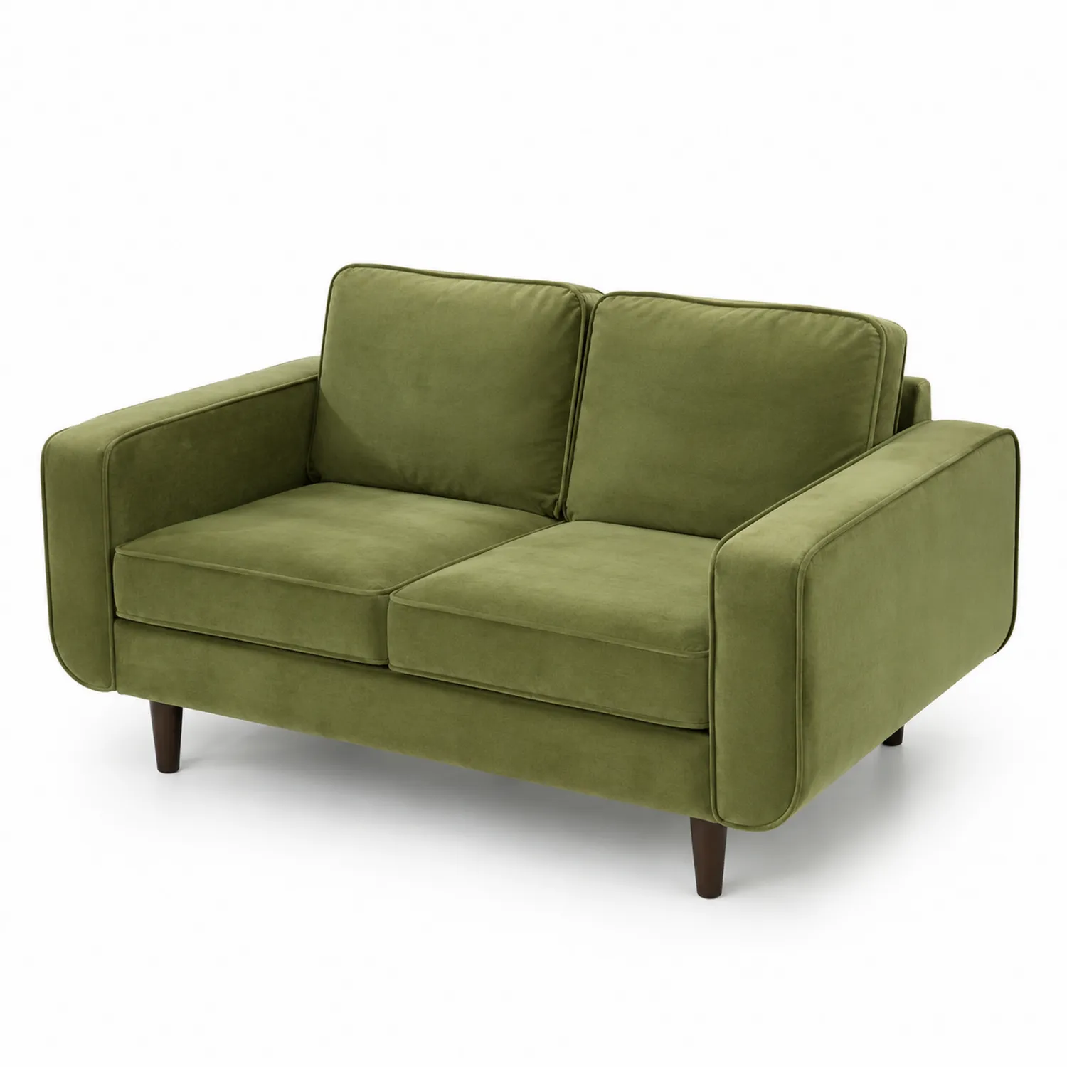 Sofá Loveseat de Terciopelo Verde 120x75x85 cm-Rusticvillaa