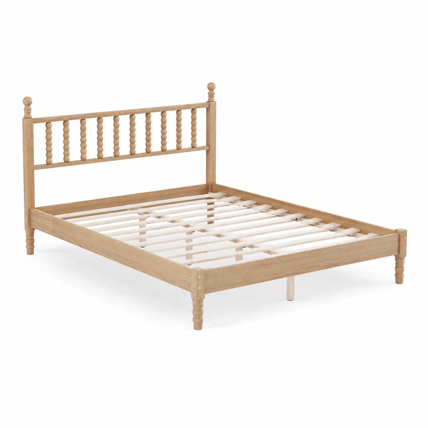 Cama de madera de roble 200x160 cm-Rusticvillaa