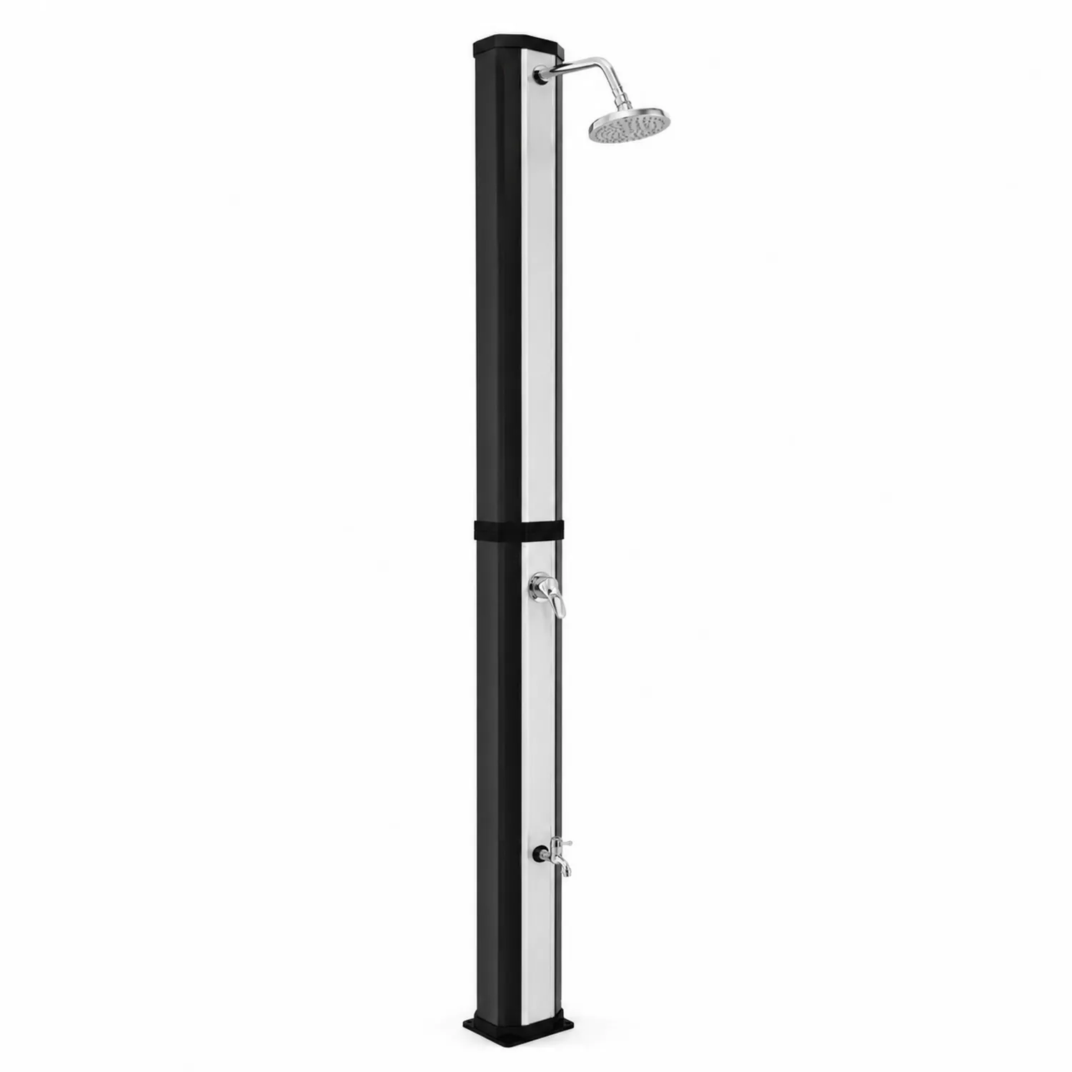 Ducha solar de exterior de acero y plástico 220 cm-Rusticvillaa