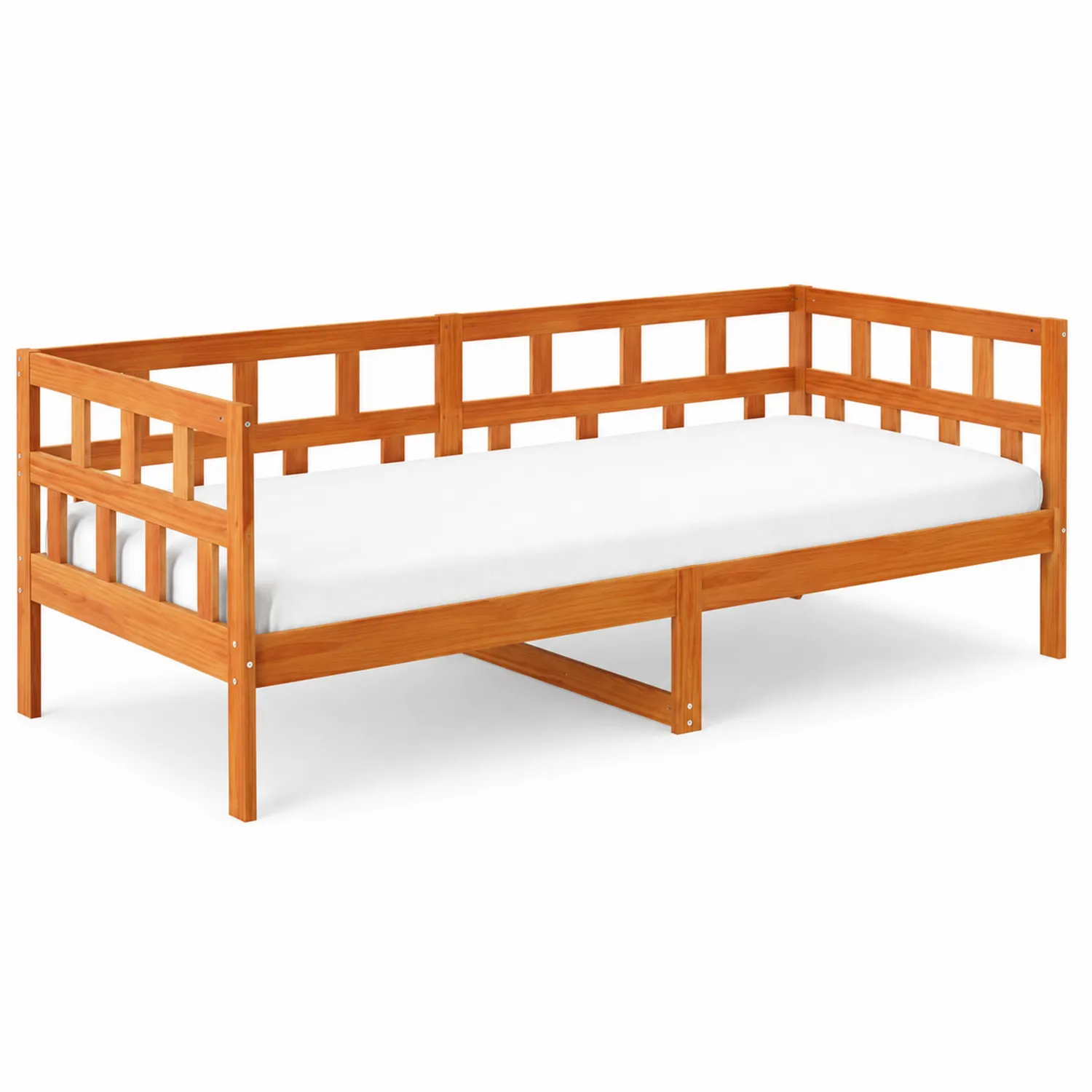 Diván cama de madera de pino 200x90 cm-Rusticvillaa