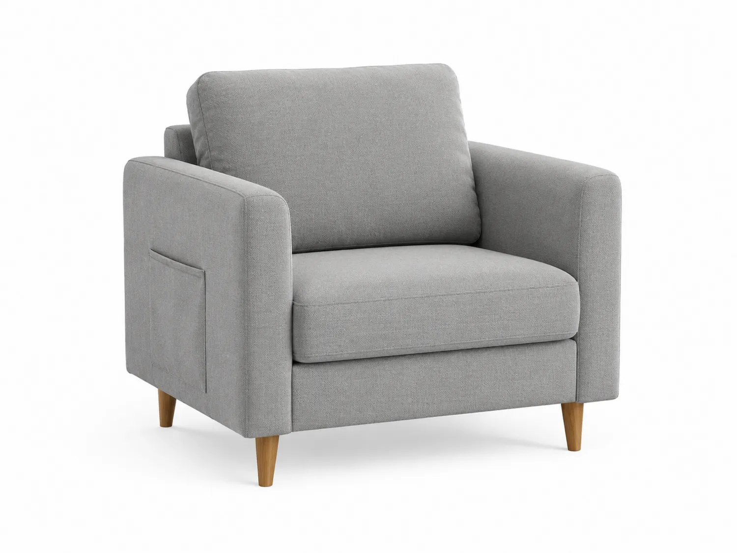 Sessel Stoff Grau 95cm x 85cm x 80cm