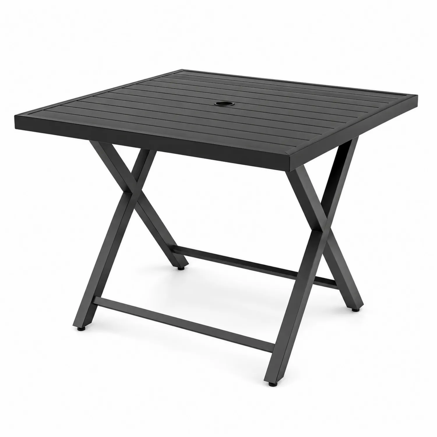 Gartentisch quadratisch Stahl Anthrazit 90x90x74 cm