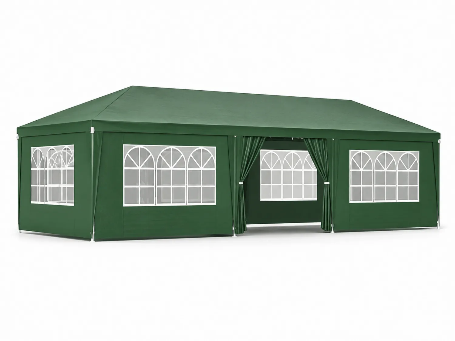Pavillon Rechteckig 600x300 cm Stahlrahmen PE Grün