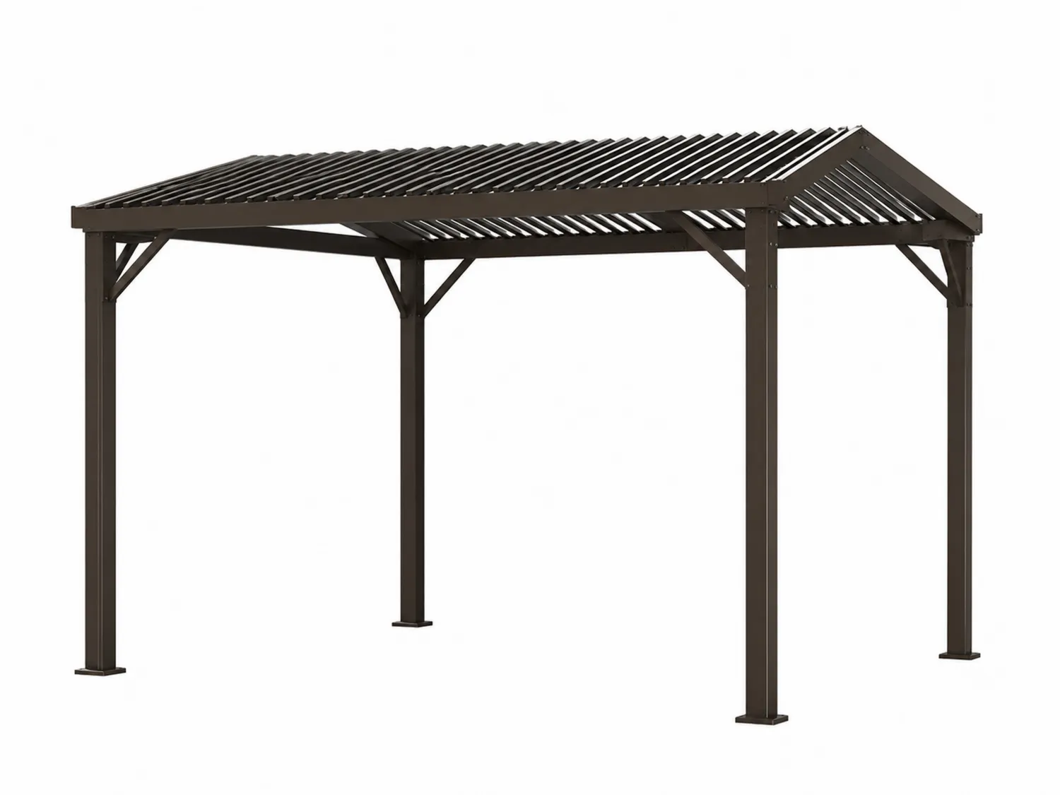 Metall Pergola Rechteckig 300x350cm Braun