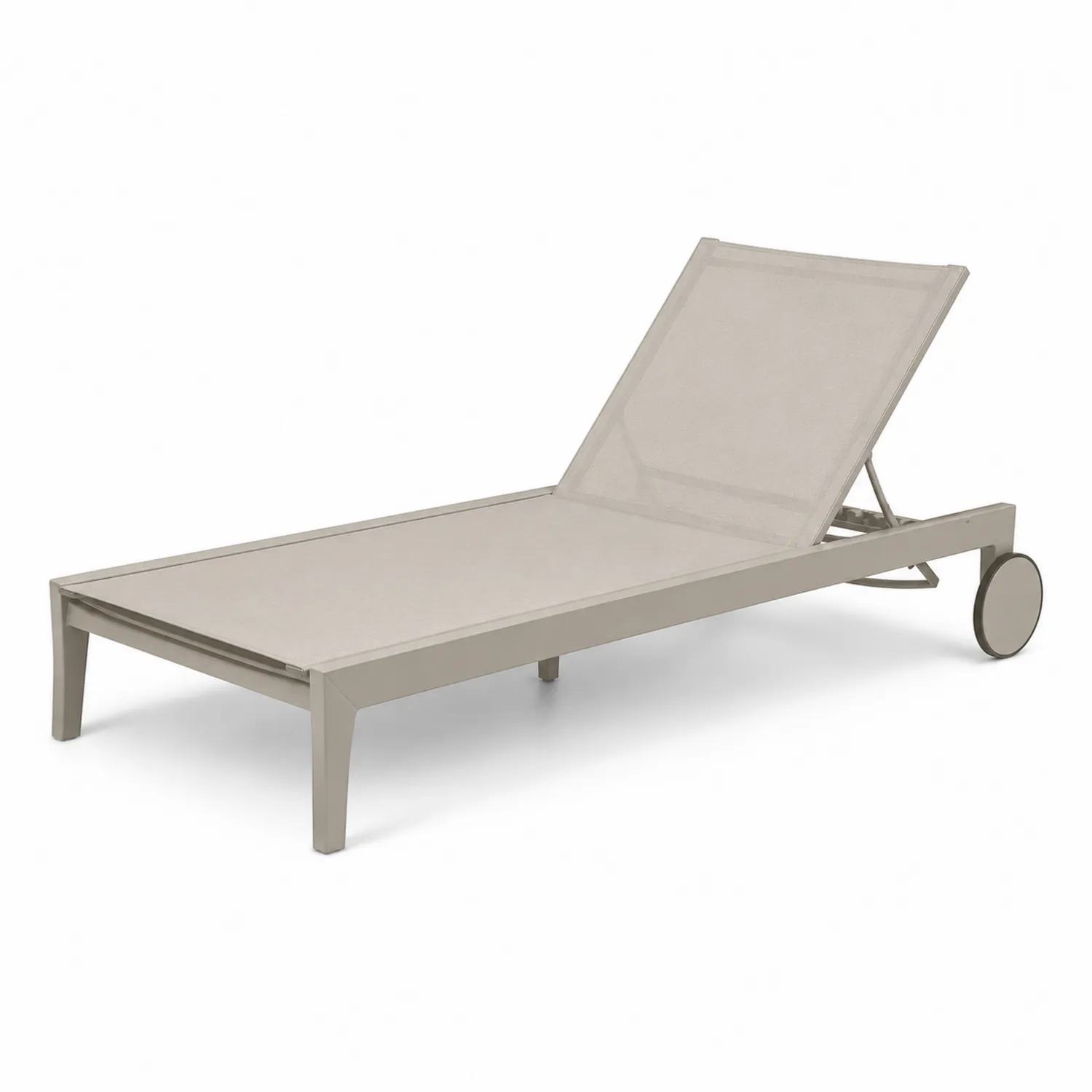Sonnenliege Aluminium Textilene Beige 200x70x35 cm