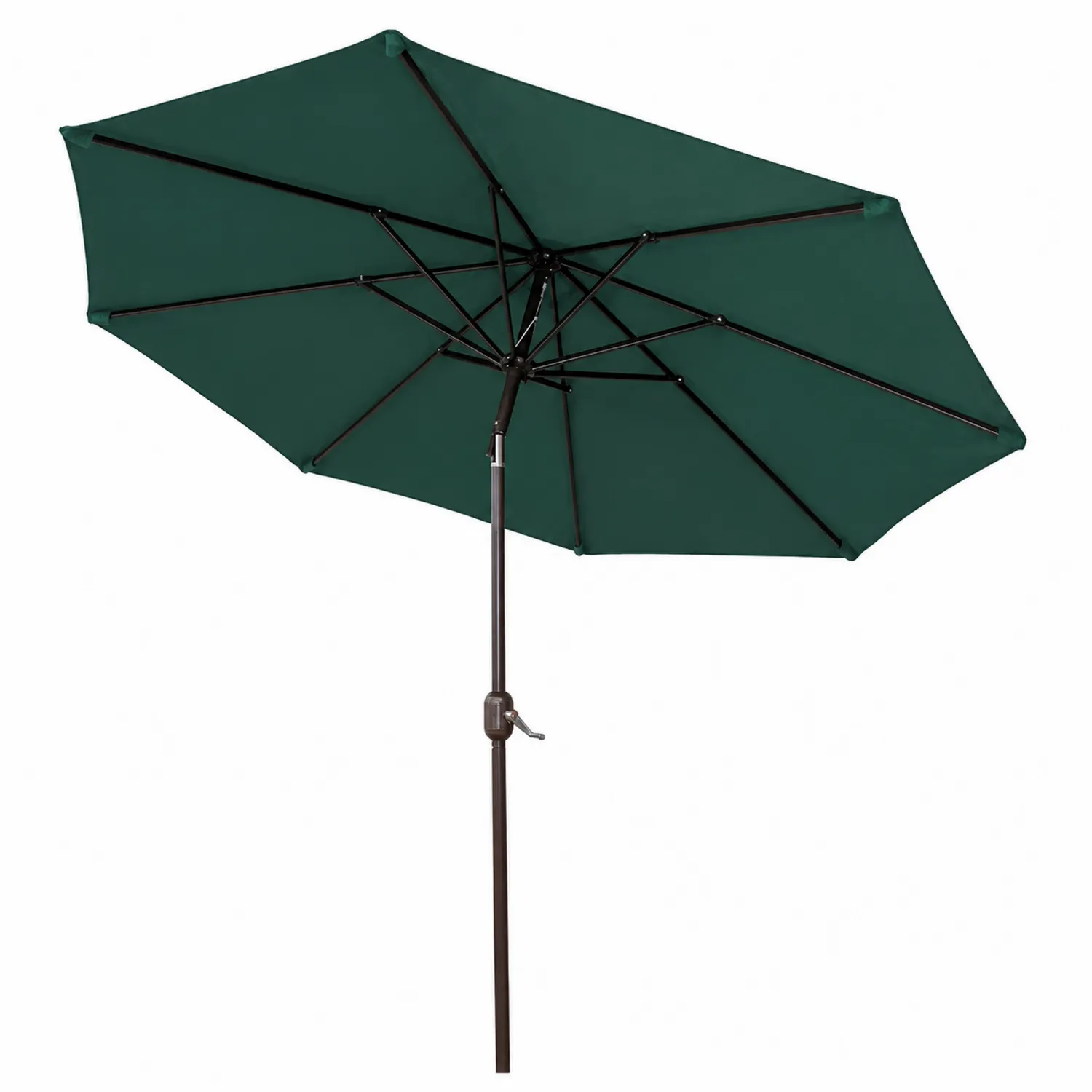 Runder Sonnenschirm 300cm Aluminium Polyester Dunkelgrün