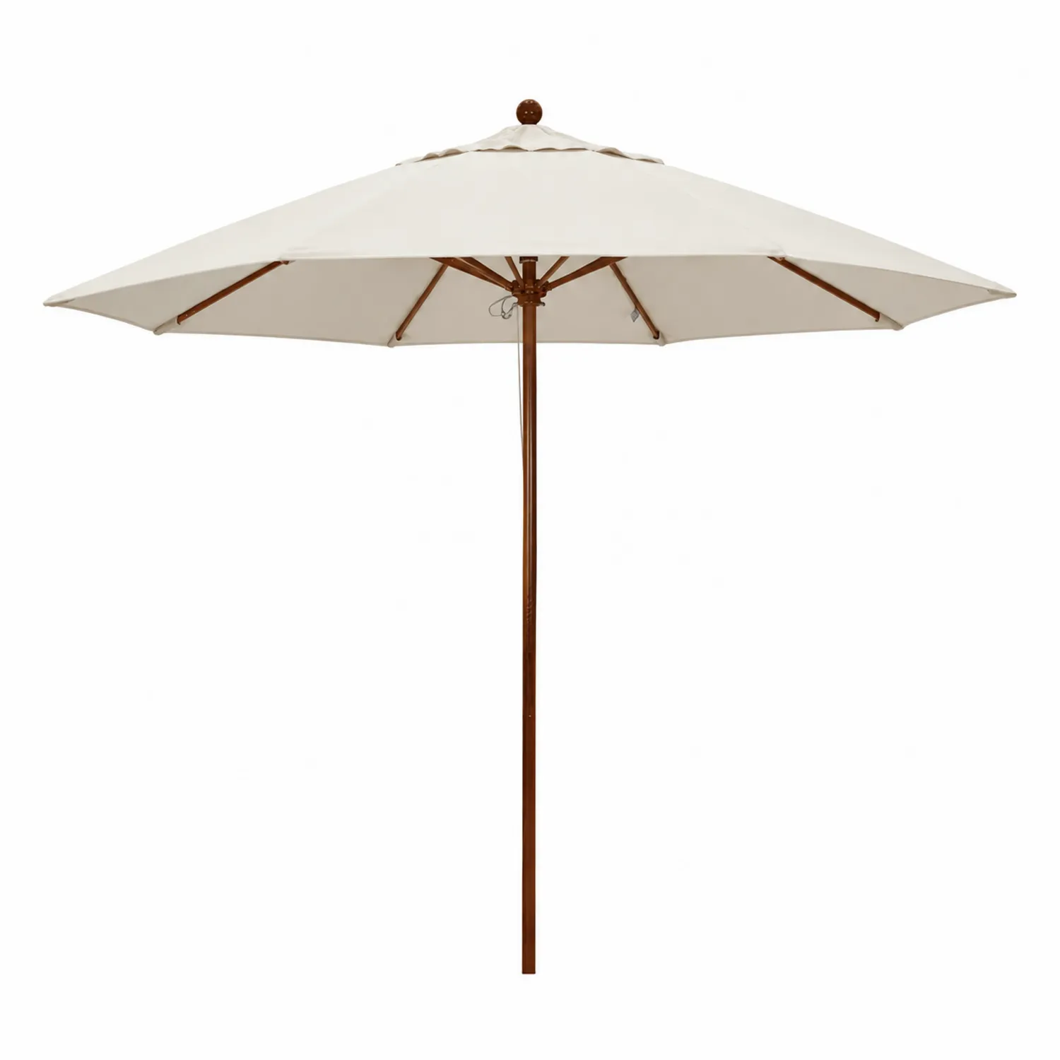 Runder Holzmarktschirm 300cm Polyester Beige