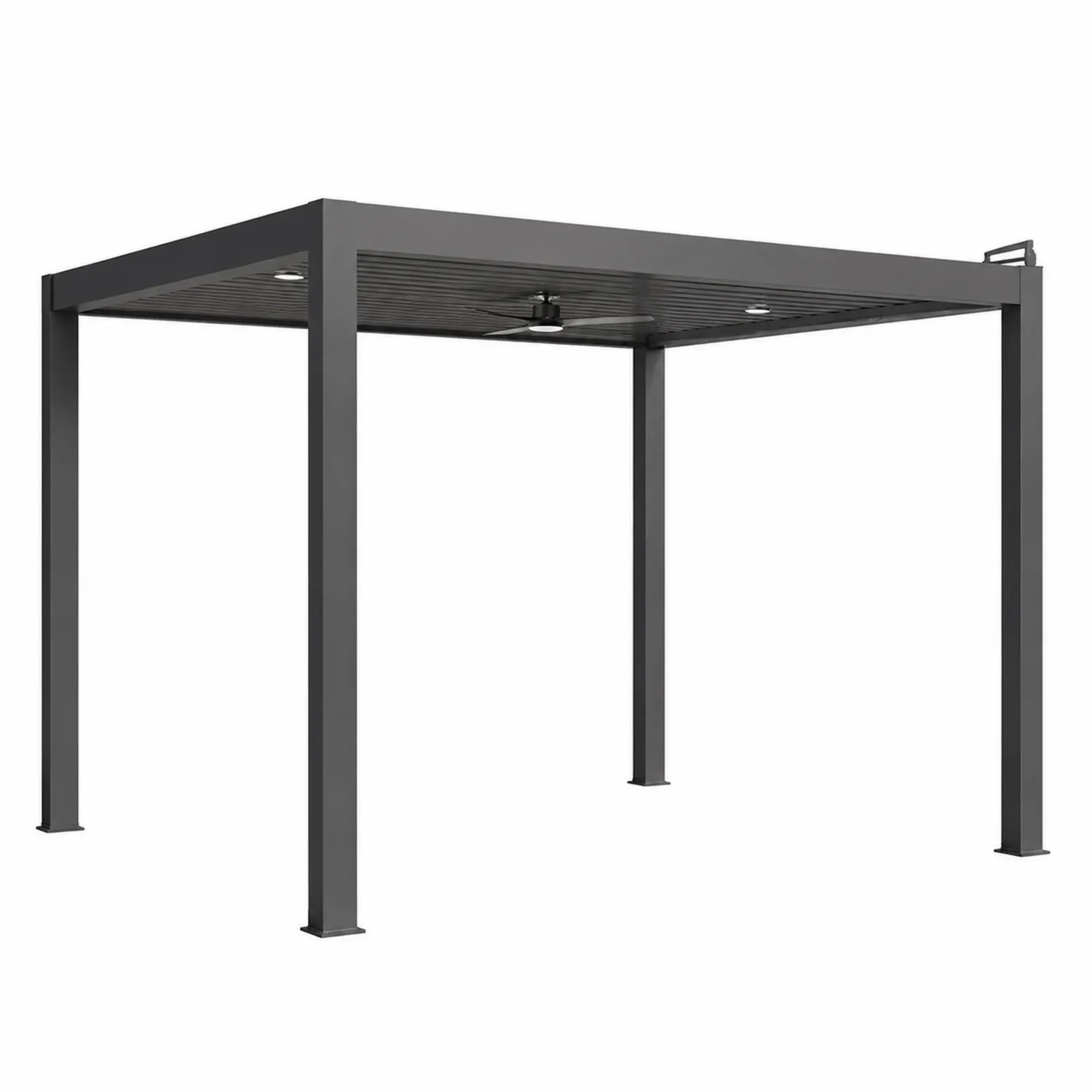 Aluminium Pergola freistehend 300x300x250 cm Anthrazit