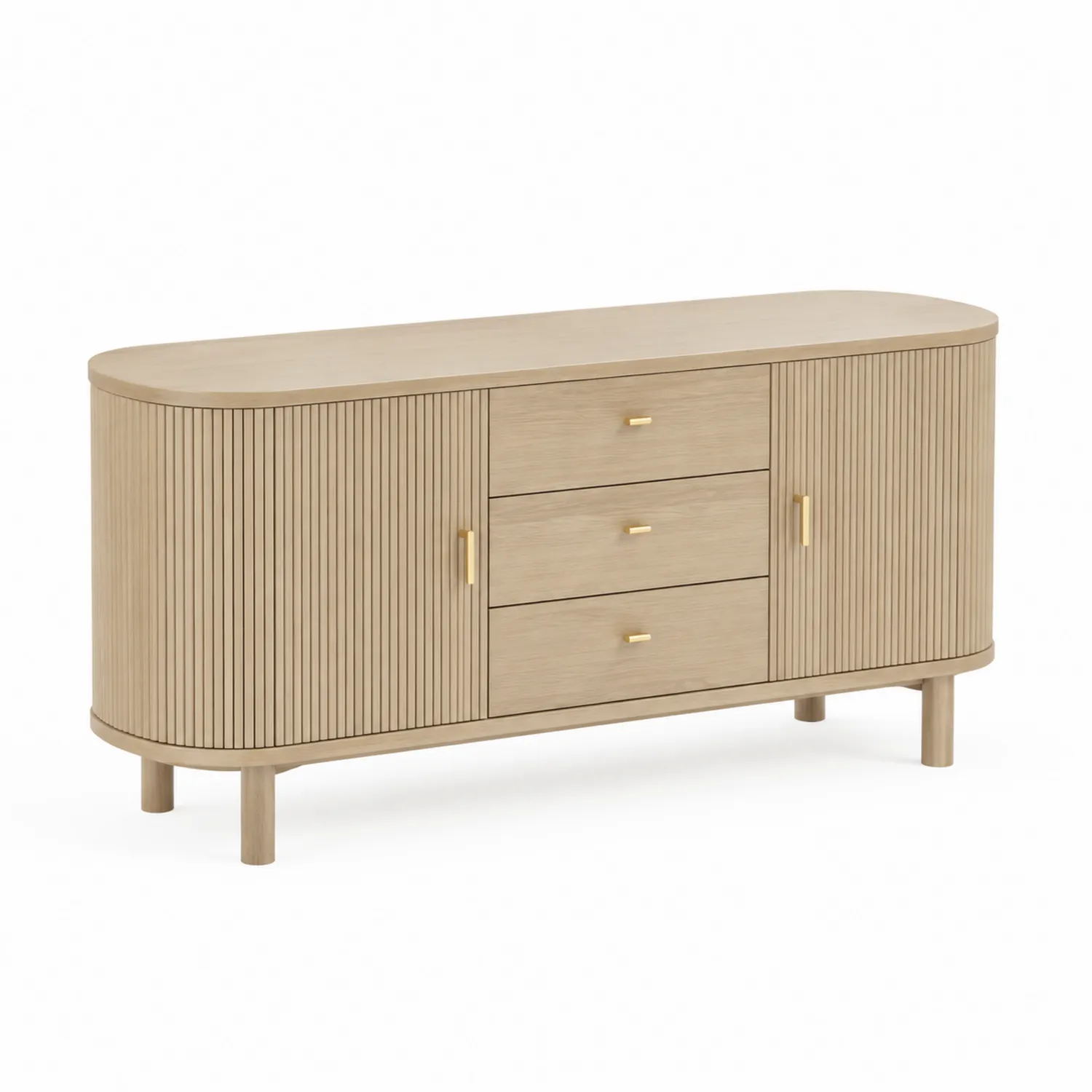 Holz Sideboard mit Schubladen und Türen