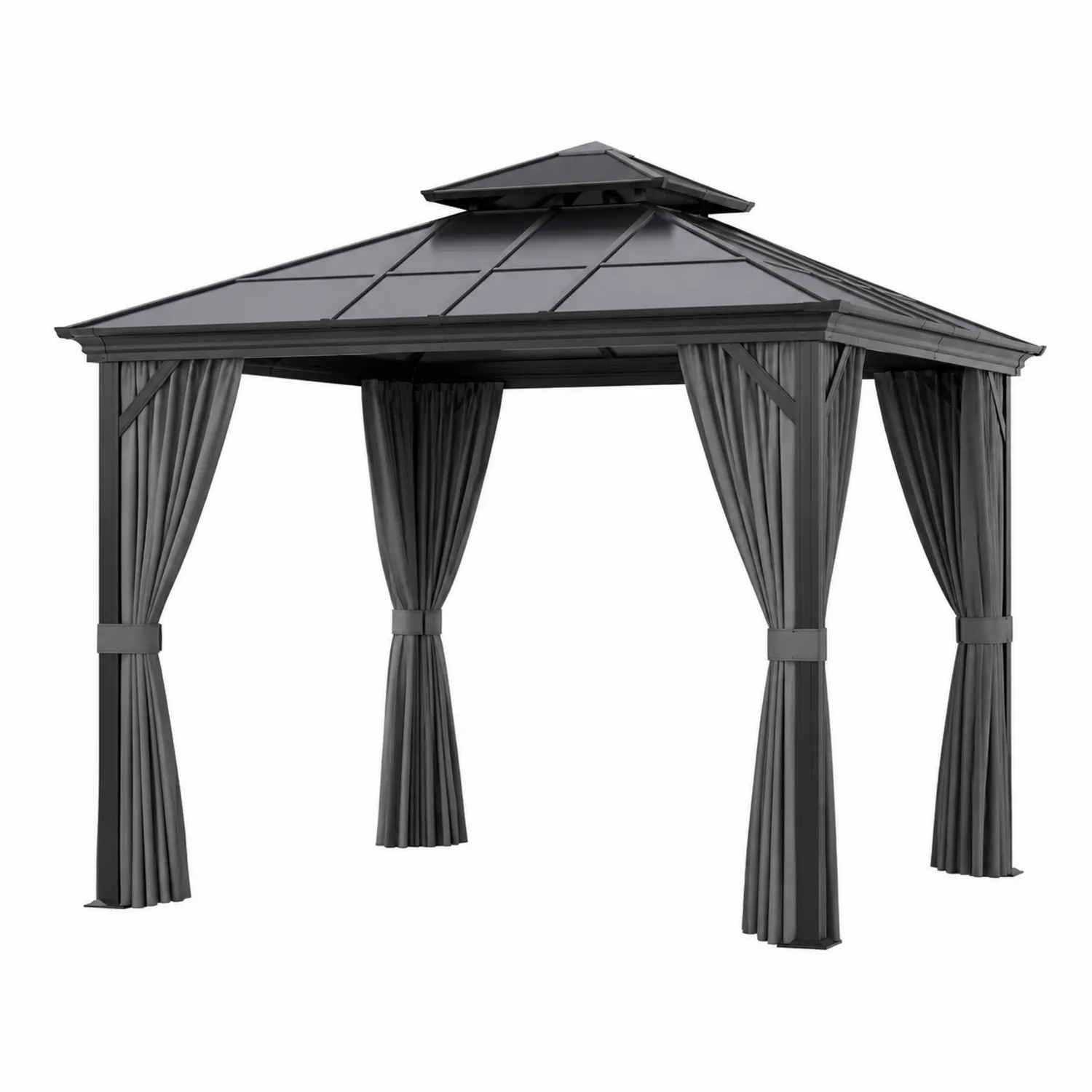 Pavillon Aluminium Polyester Grau 300x400 cm