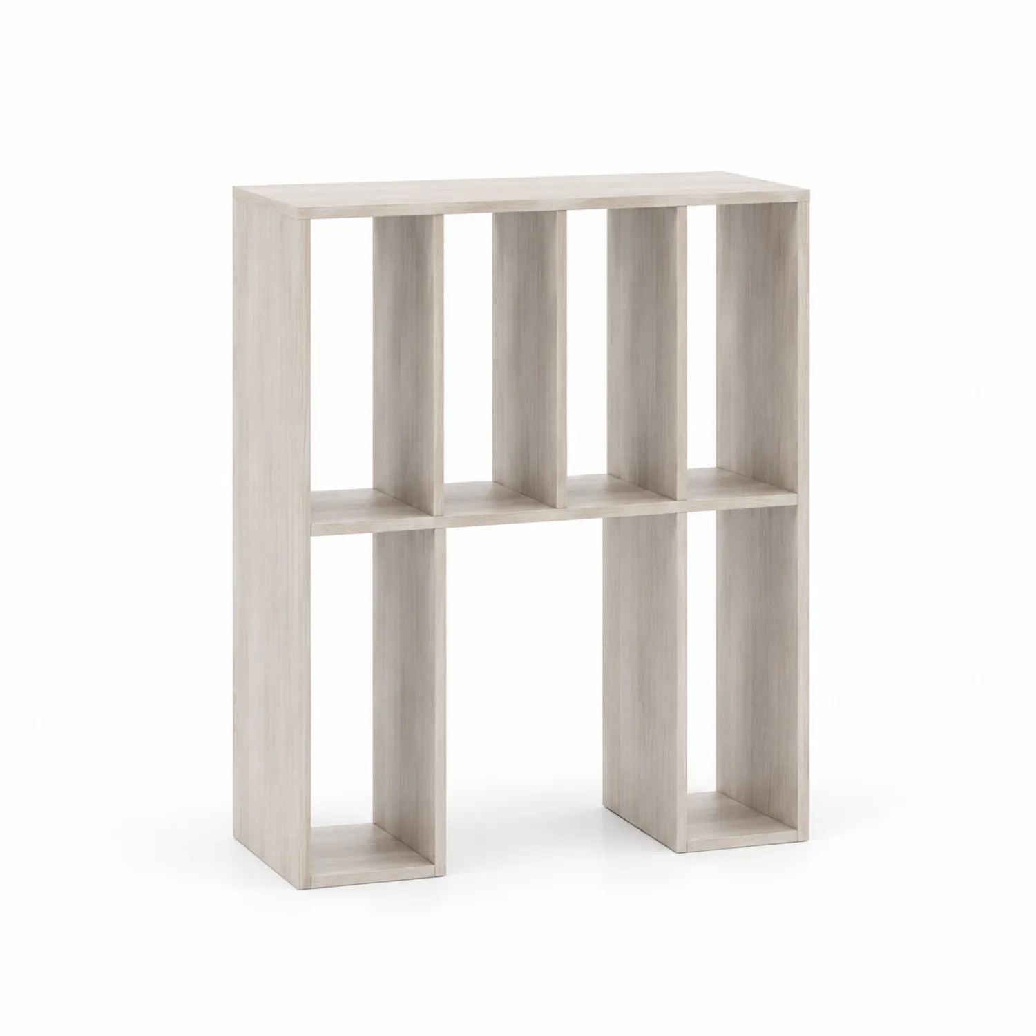 Bücherregal 6 Fächer MDF Weiß
