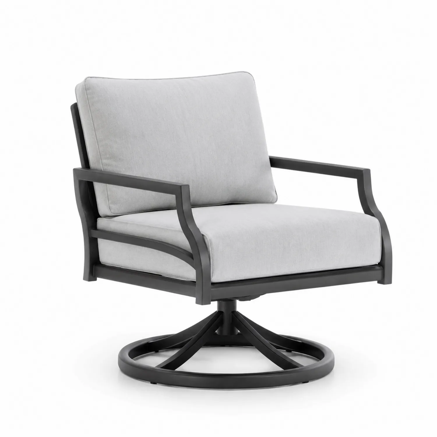 Drehbarer Loungesessel Aluminium Grau