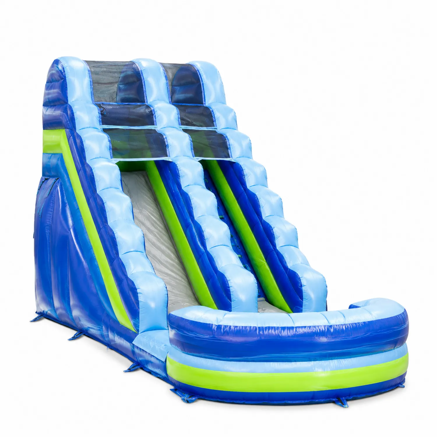 Aufblasbare Rutsche PVC Blau/Grün