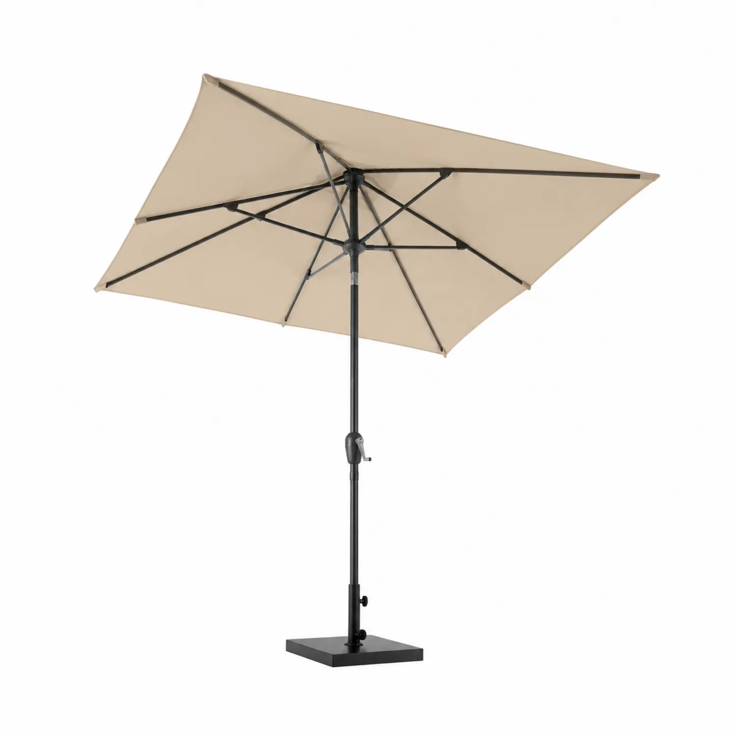 Ampelschirm Aluminium Polyester Beige 300x200 cm