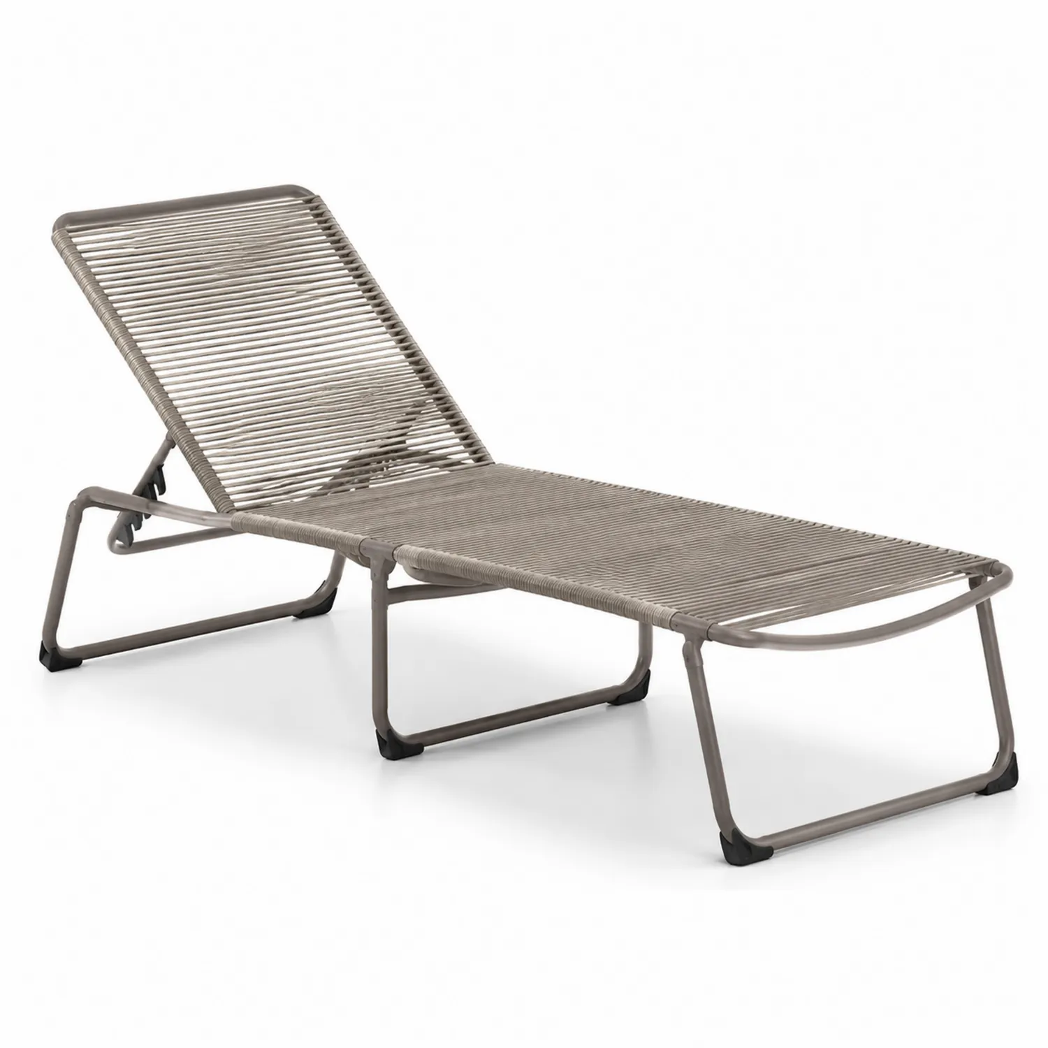 Gartenliege Metall Grau 200x70x35 cm
