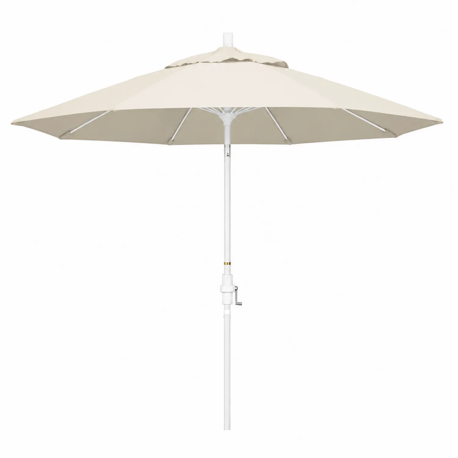 Runder Sonnenschirm Aluminium Polyester Beige