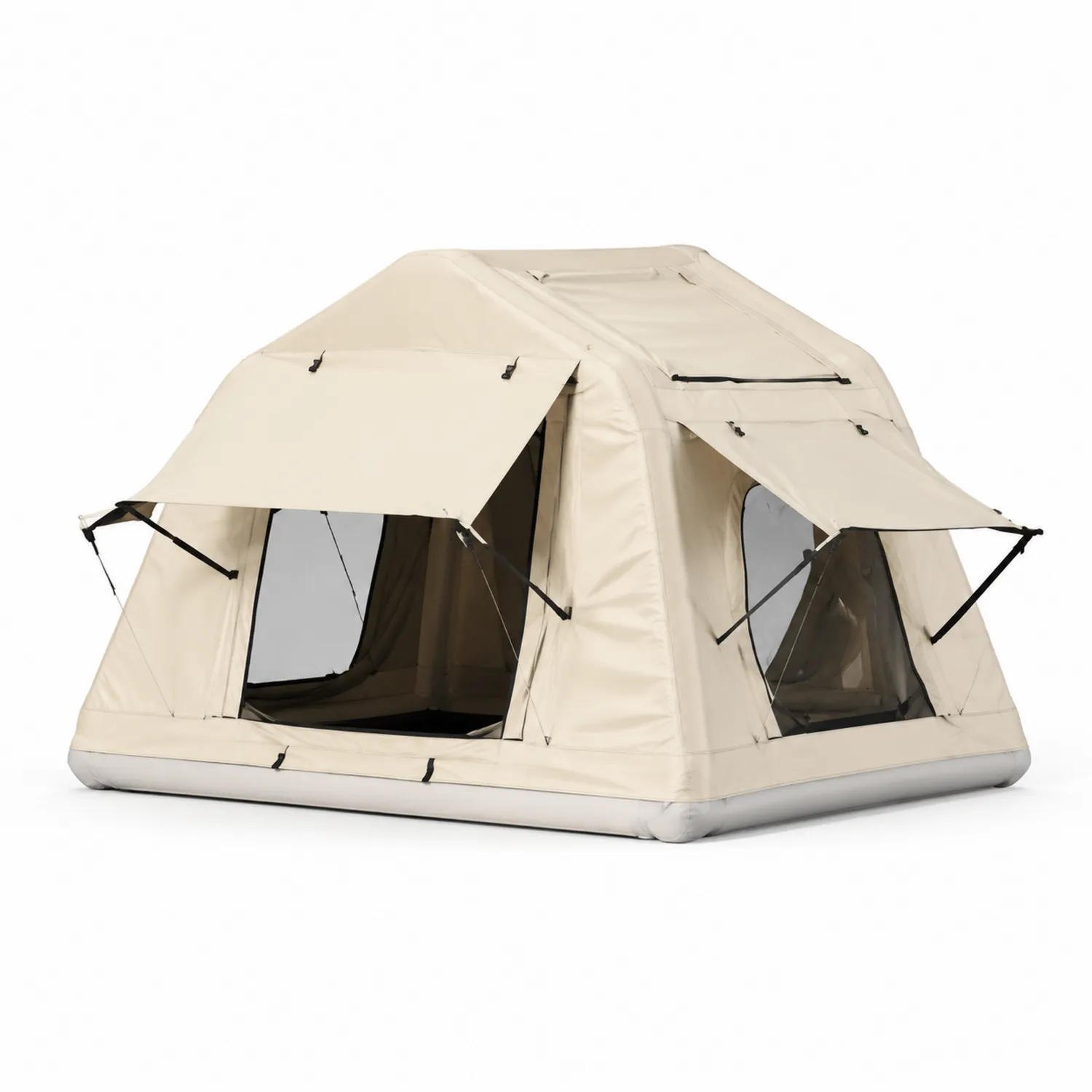 Aufblasbares Familienzelt aus Polyester Beige 220x210x140 cm