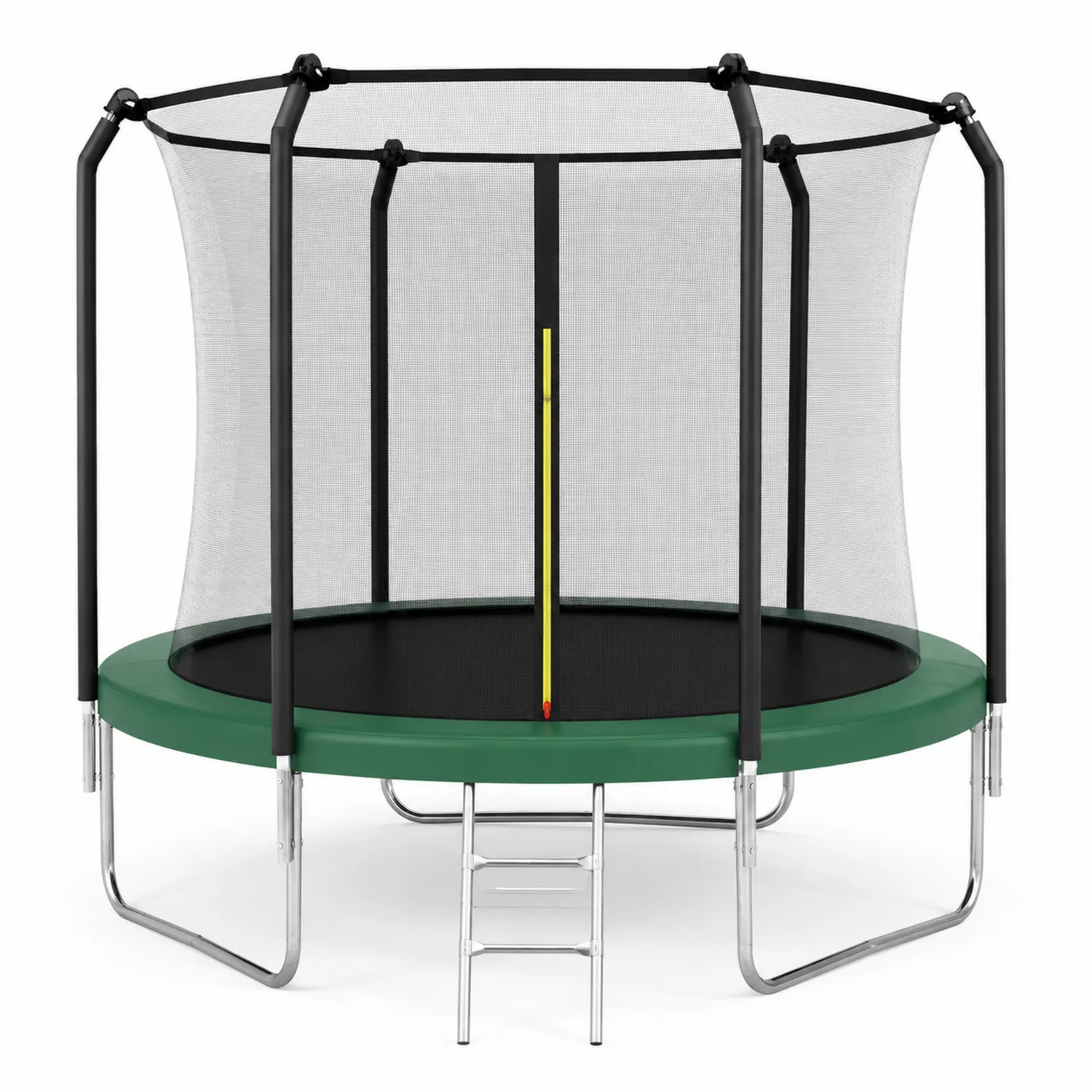 Stahl Rundtrampolin mit Sicherheitsnetz 305 cm Grün