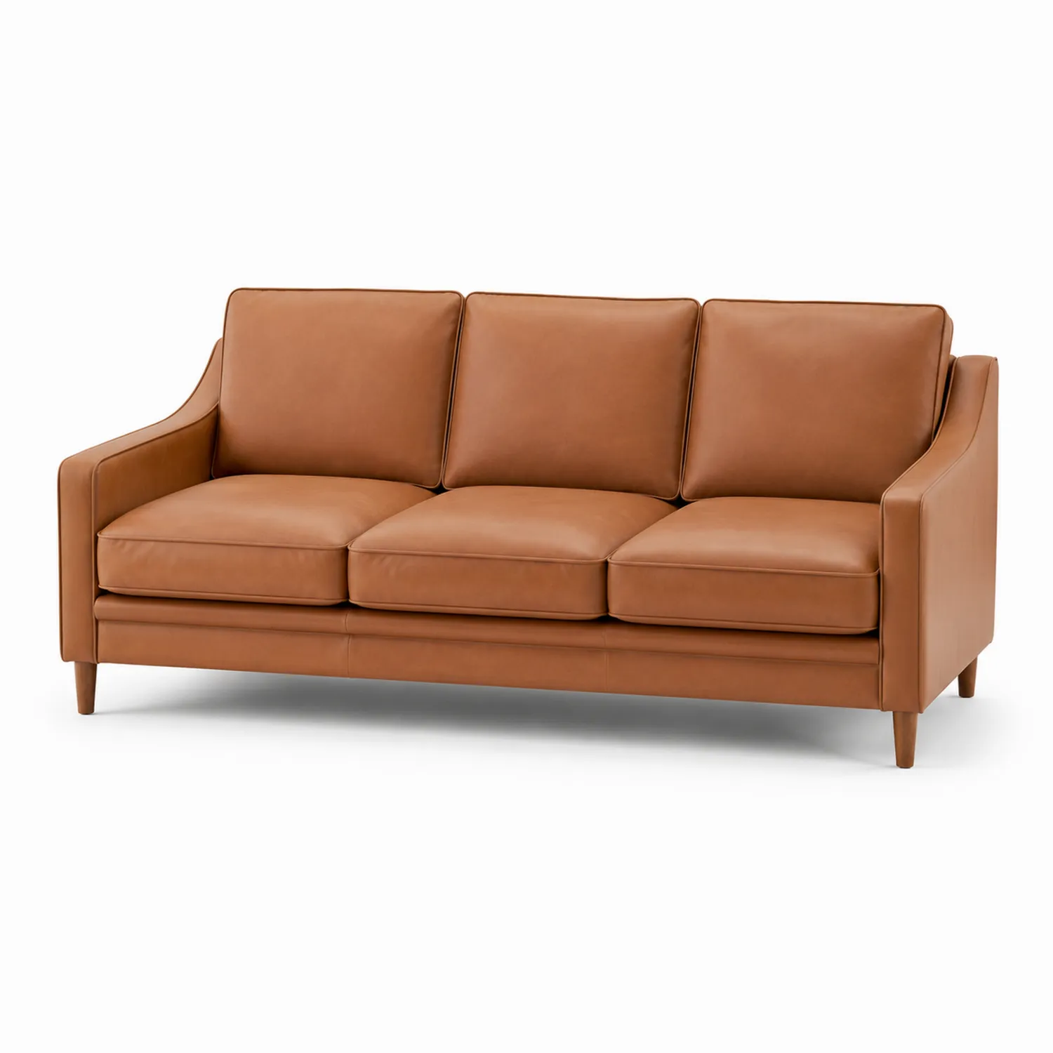 Dreisitzer-Sofa Leder Braun